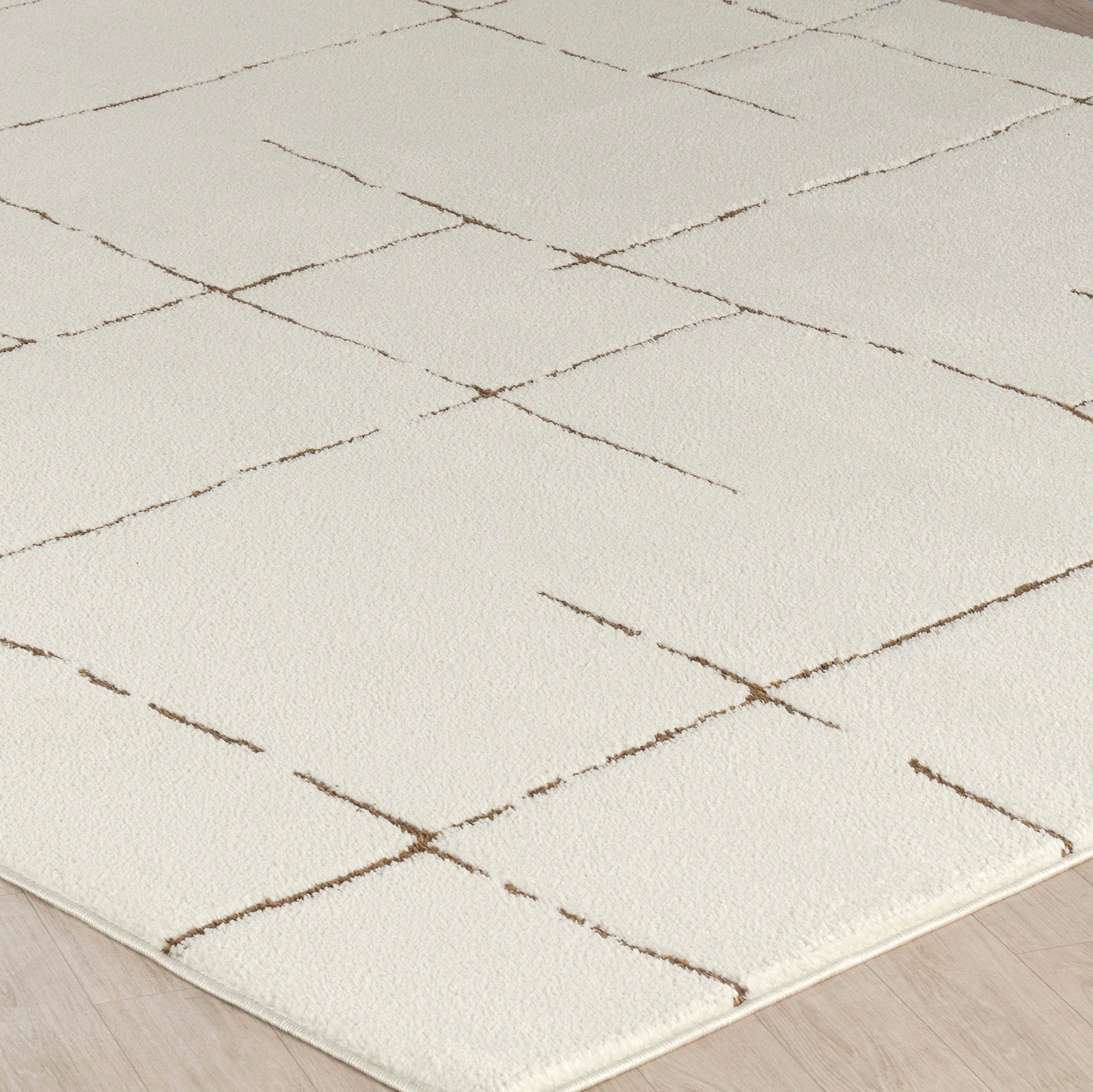 Livabliss Teppich »PRAGUE« rechteckig 14 mm Höhe Skandi Design, Modern Boho Kurzflor Wohnzimmerteppich, Schlafzimmer