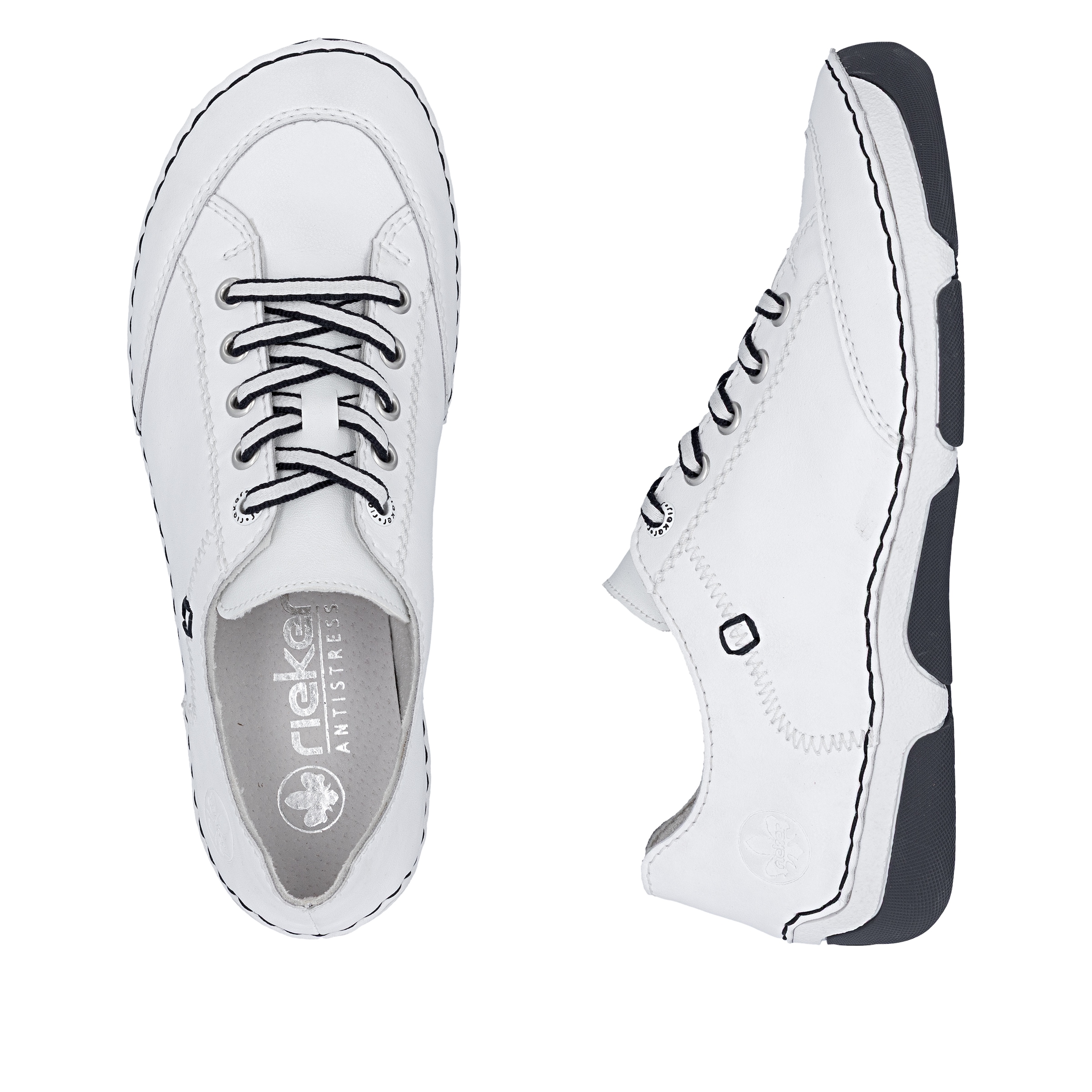 Rieker Sneaker  Halbschuh, Freizeitschuh, Schnürschuh mit Rahmennaht