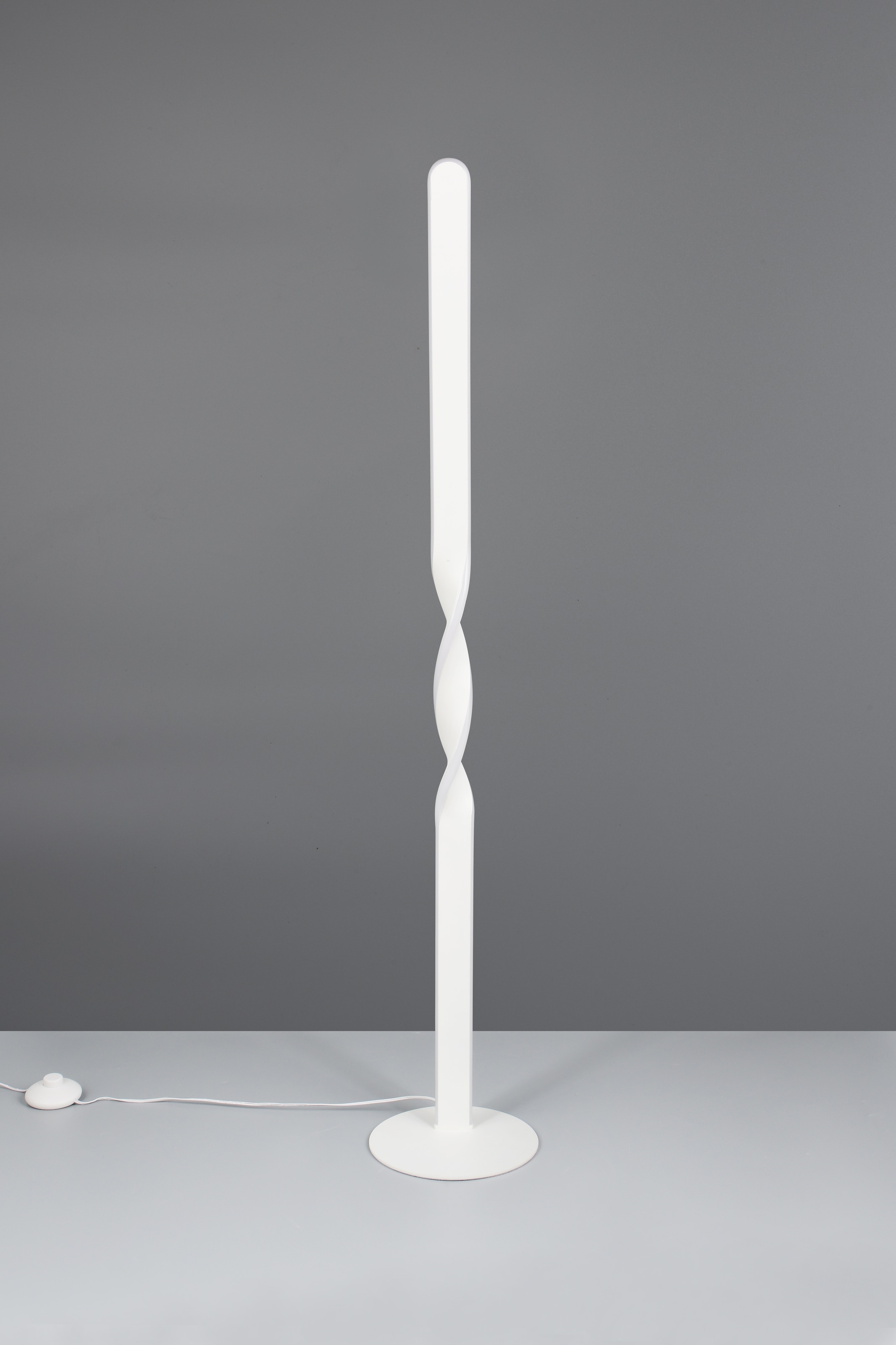 REALITY Leuchten LED Stehlampe »GINKO, LED Stehleuchte mit 19W 2100 Lumen 4000K kaltweiß« LED-Board 1 Stk. Kaltweiß Stehlampe mit Fußschalter + 180cm Kabel, Höhe 110 cm Ø 20cm