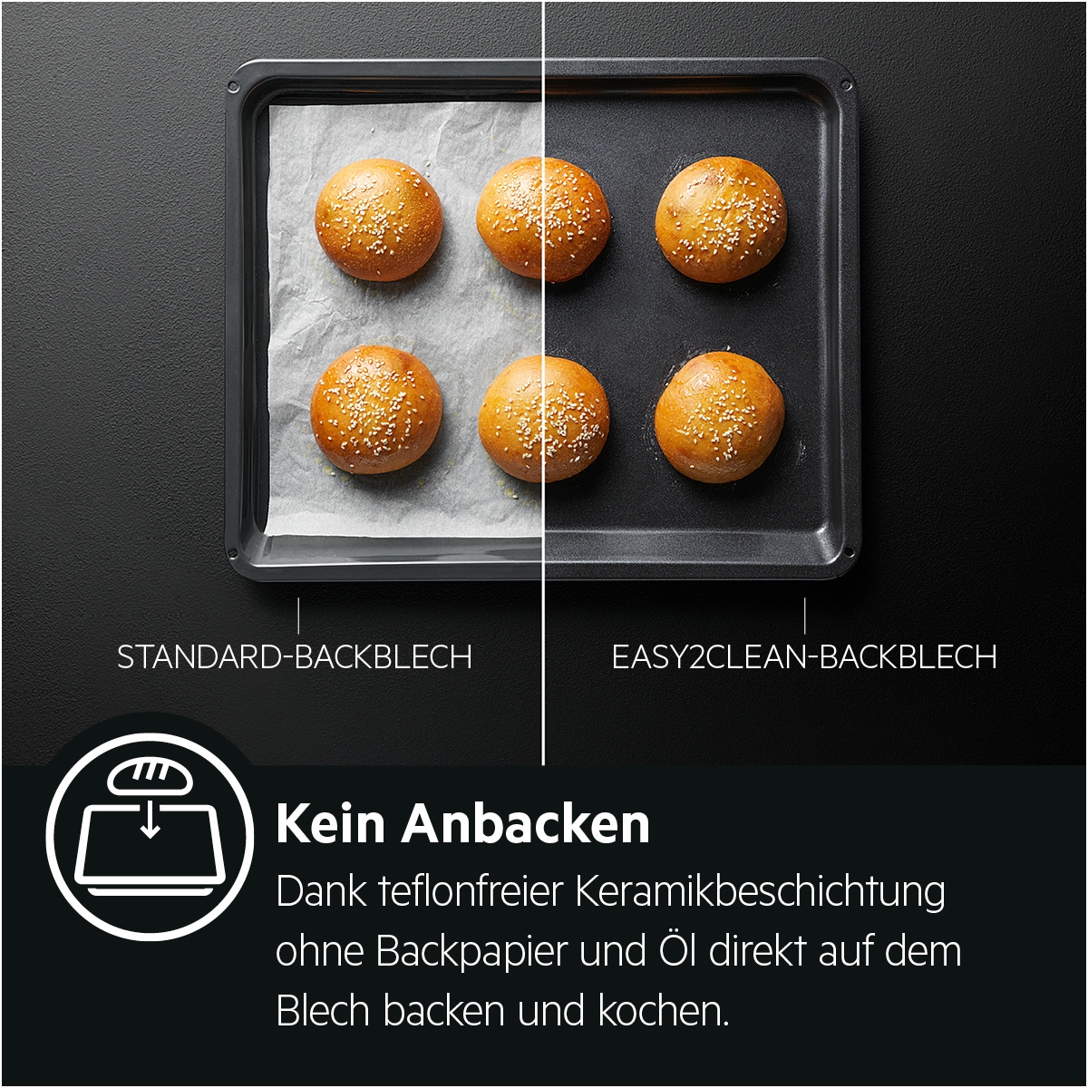 AEG Backblech »Easy2Clean Antihaft – Backblech A9OOAF11«, Metall, mit versiegelter Keramikbeschichtung
