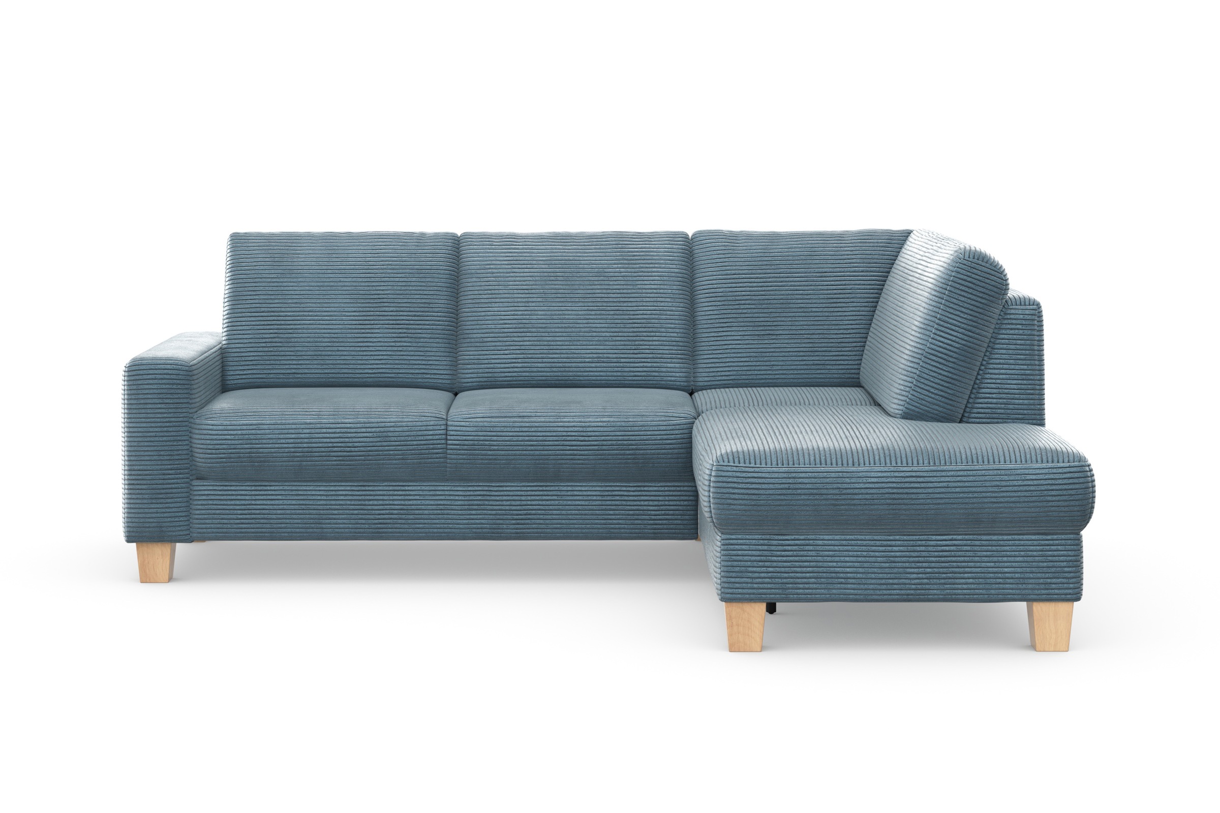 Home affaire Ecksofa »Summer L-Form«, mit Ottomane, wahlweise mit Bettfunktion und Bettkasten, Cord-Bezug