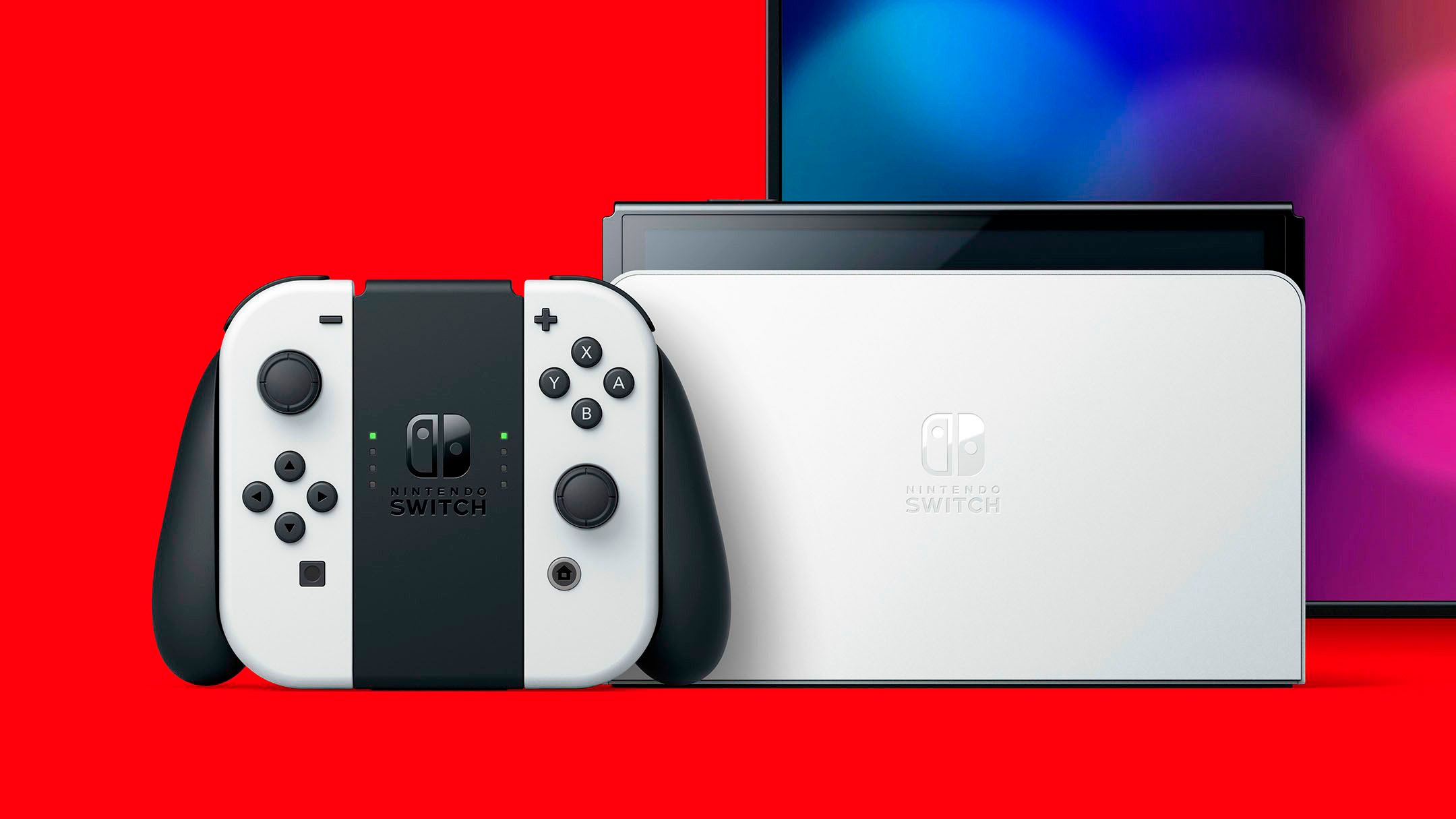 Nintendo Switch Konsolen-Set »OLED + Gratis Big Brain Academy + Everybody 1-2-Switch!«