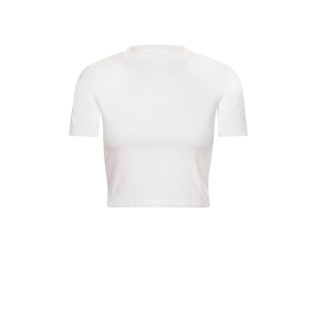 Trigema T-Shirt »TRIGEMA Modisches Crop-Top«, (1 tlg.)