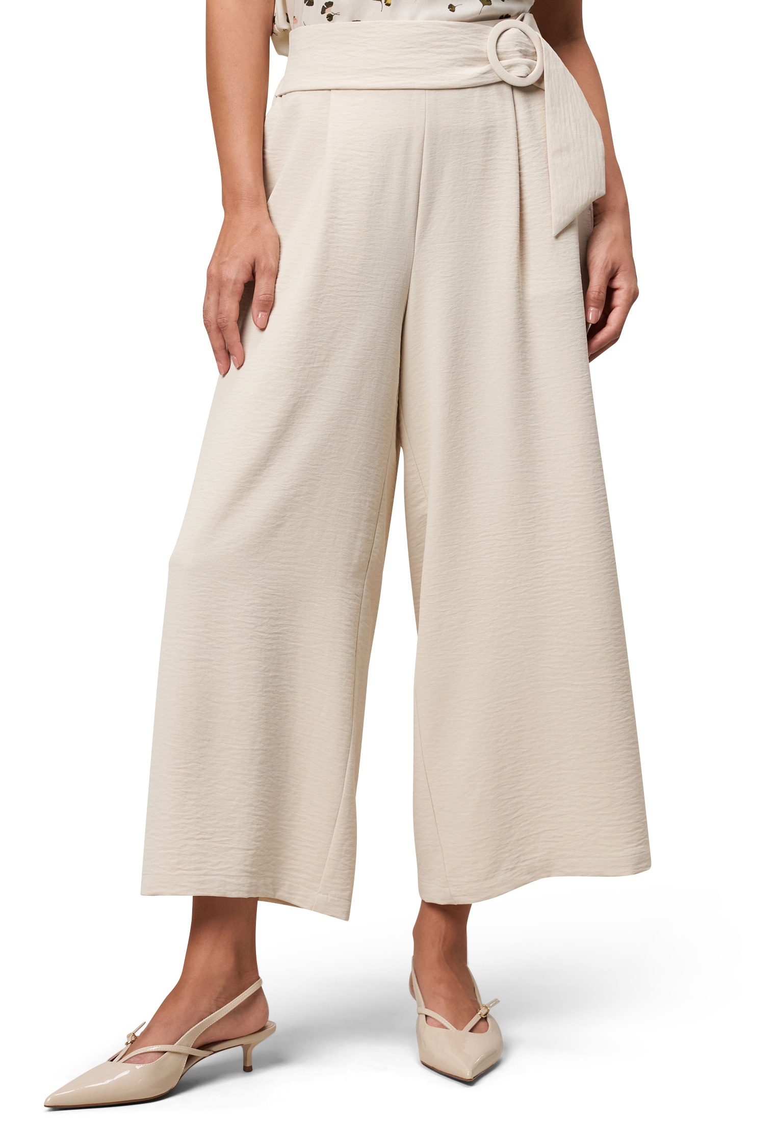 Zero Stoffhose »Hose mit weitem Bein und Gürtel 26 Inch«
