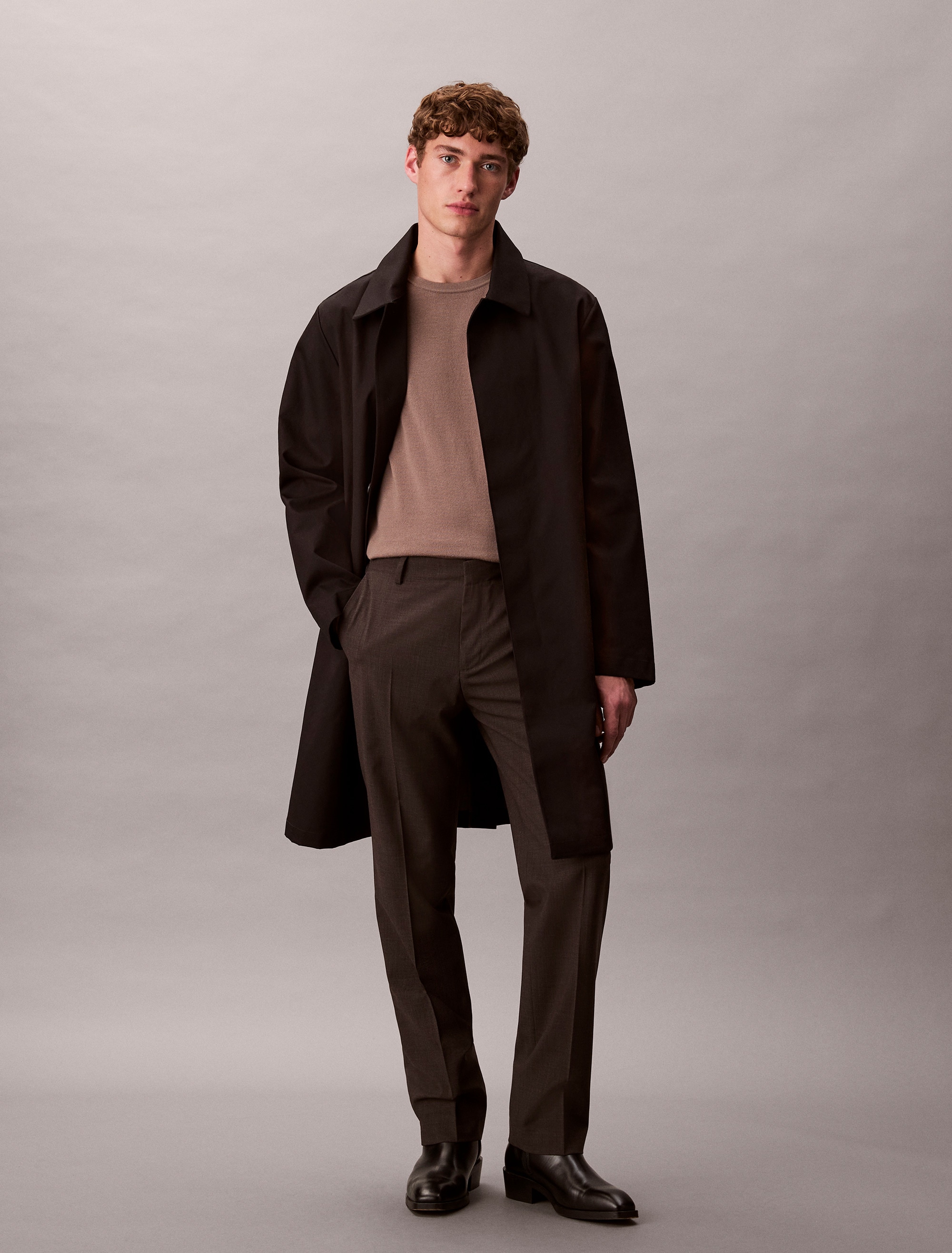 Calvin Klein Strickpullover »LS 100% MERINO CREW 14GG« Mit Rundhalsausschnitt, regular fit