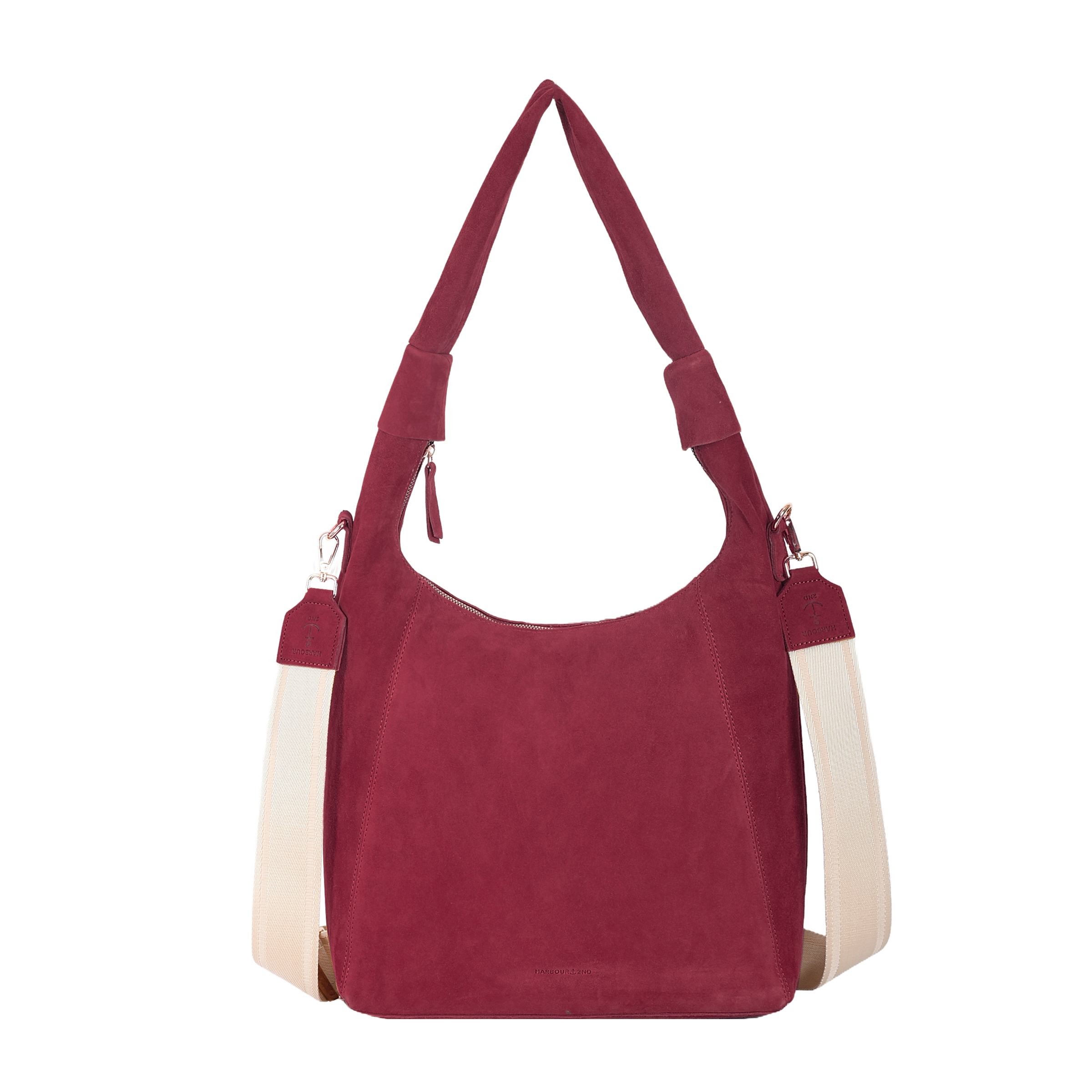 HARBOUR 2nd Hobo »Laurine« Damen Handtasche, Umhängetasche, Schultertasche mit Ziernähten