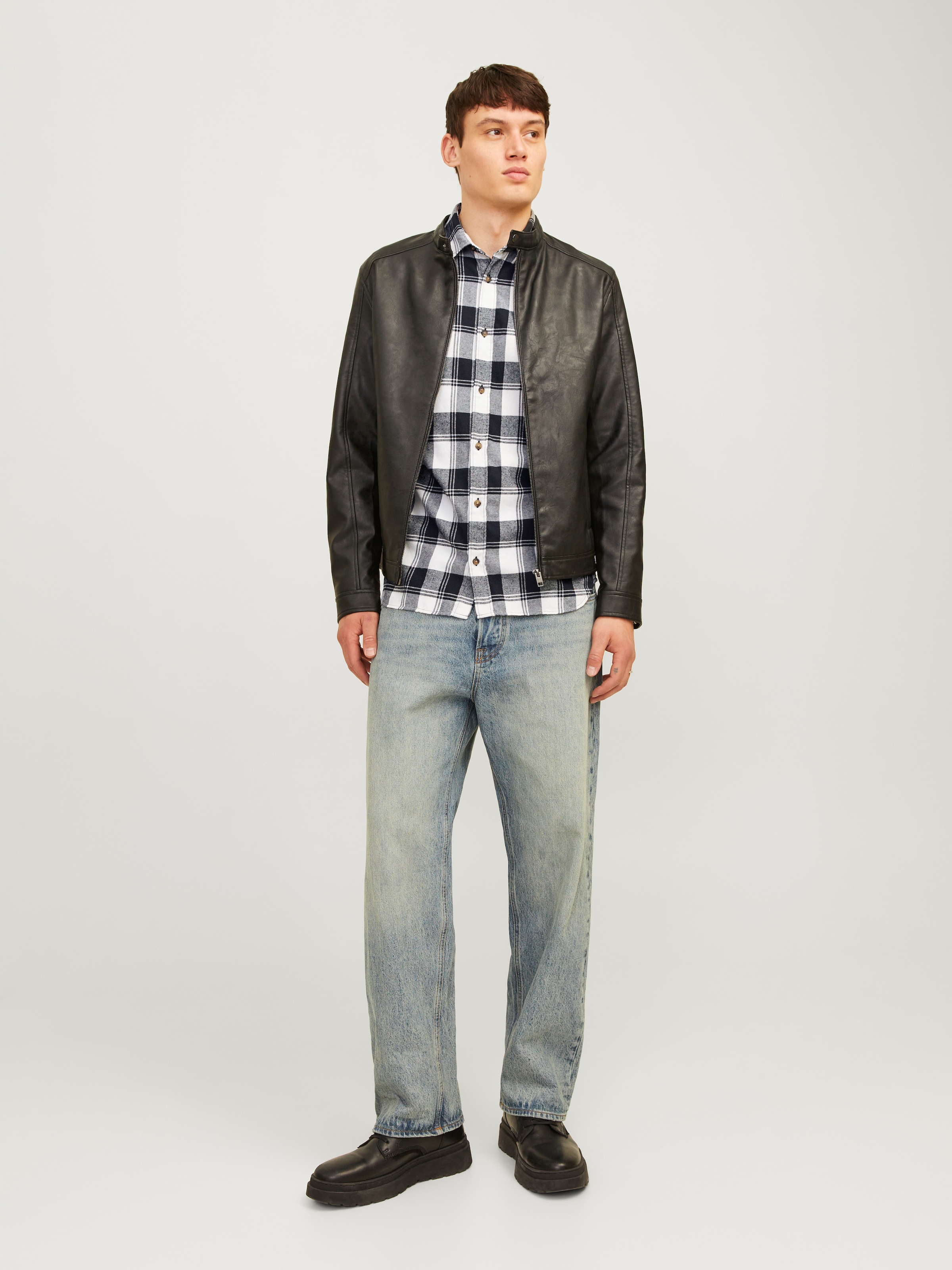 Jack & Jones Langarmhemd »JJJOSHUA FALL BUFFALO SHIRT LS«