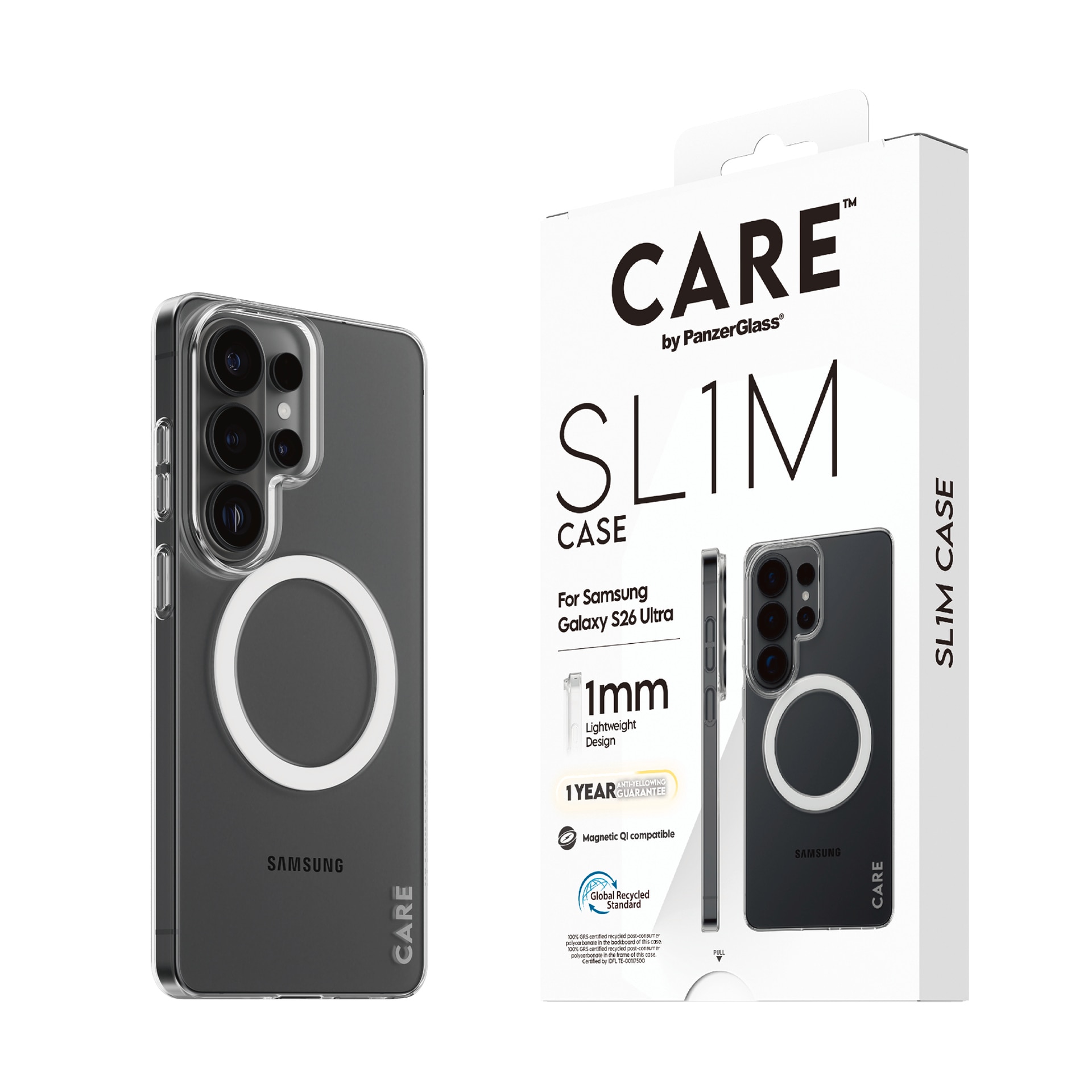 CARE by PanzerGlass Handyhülle »SL1M Case für Samsung Galaxy S26 Ultra« Samsung Galaxy S26 Ultra Backcover, Schutzhülle, Handyschutzhülle, Case, Schutzcase, stoßfest