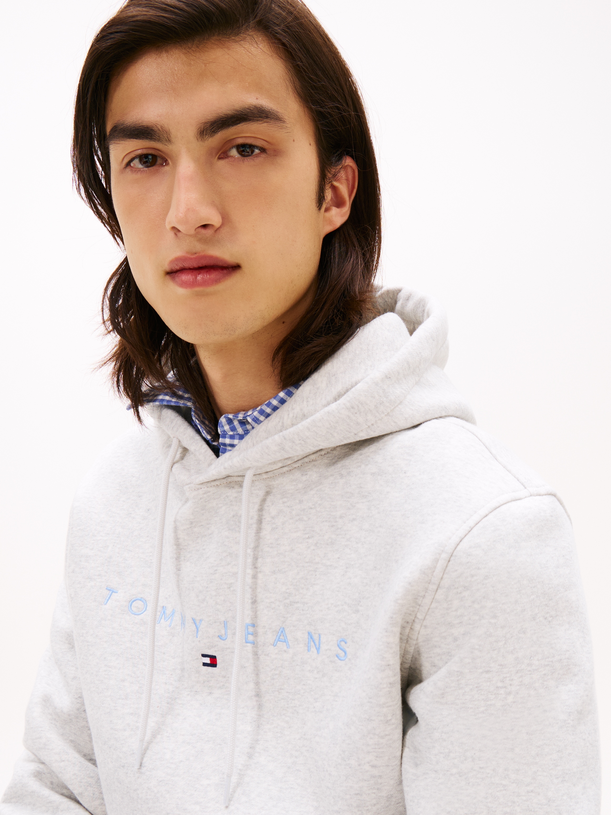 Tommy Jeans Hoodie »TJM REG LINEAR LOGO HOODIE EXT«, mit Logo-Stickerei