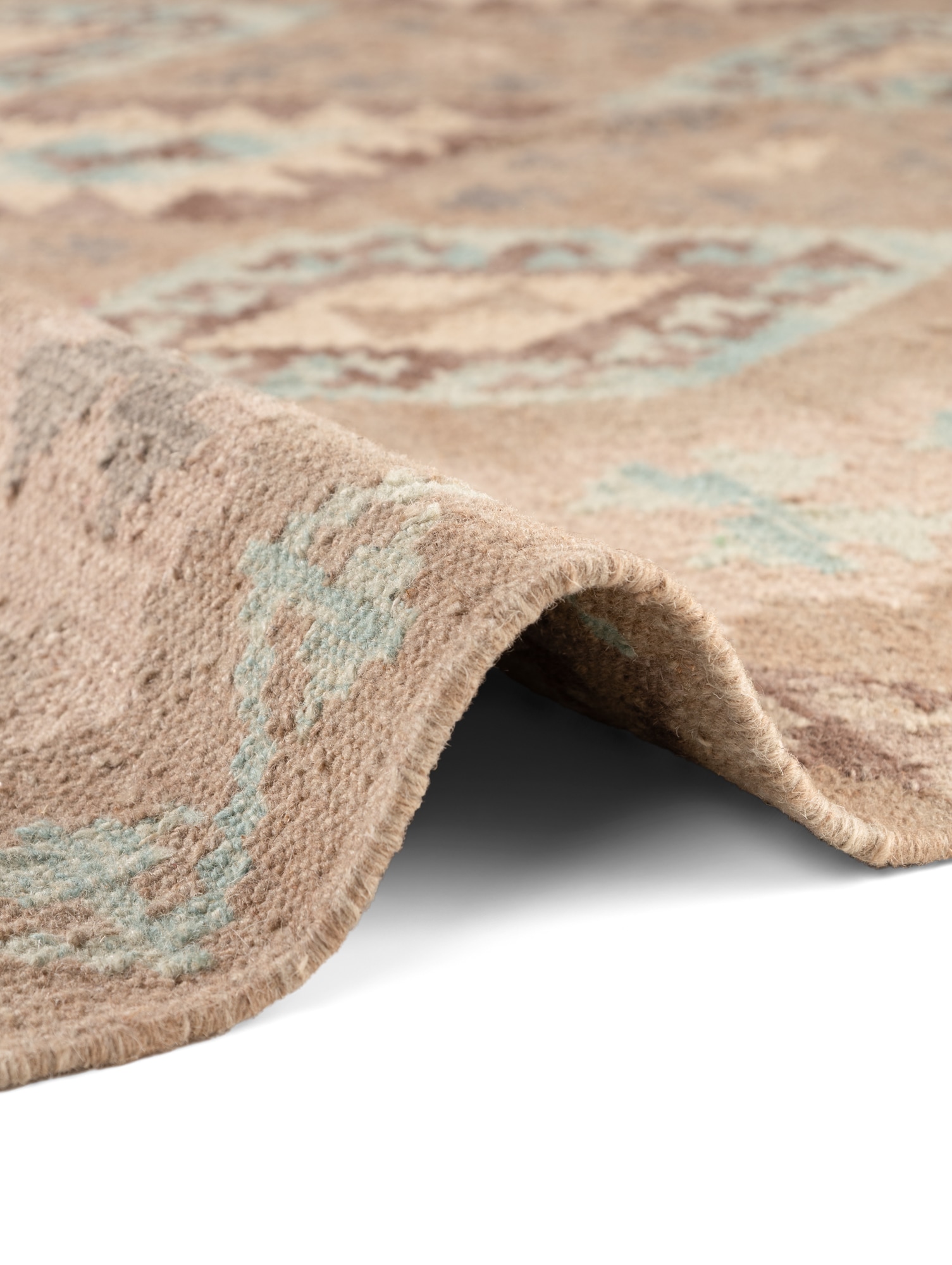 HANSE Home Teppich »Kelim Dune« rechteckig 3 mm Höhe Wolle, Baumwolle, Natur, Handgewebt, orientalisch, Boho, traditionell