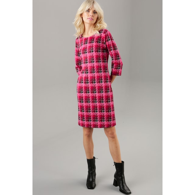 Aniston SELECTED Jerseykleid, mit trendy Allover-Muster in Knallfarben  bestellen online bei OTTO