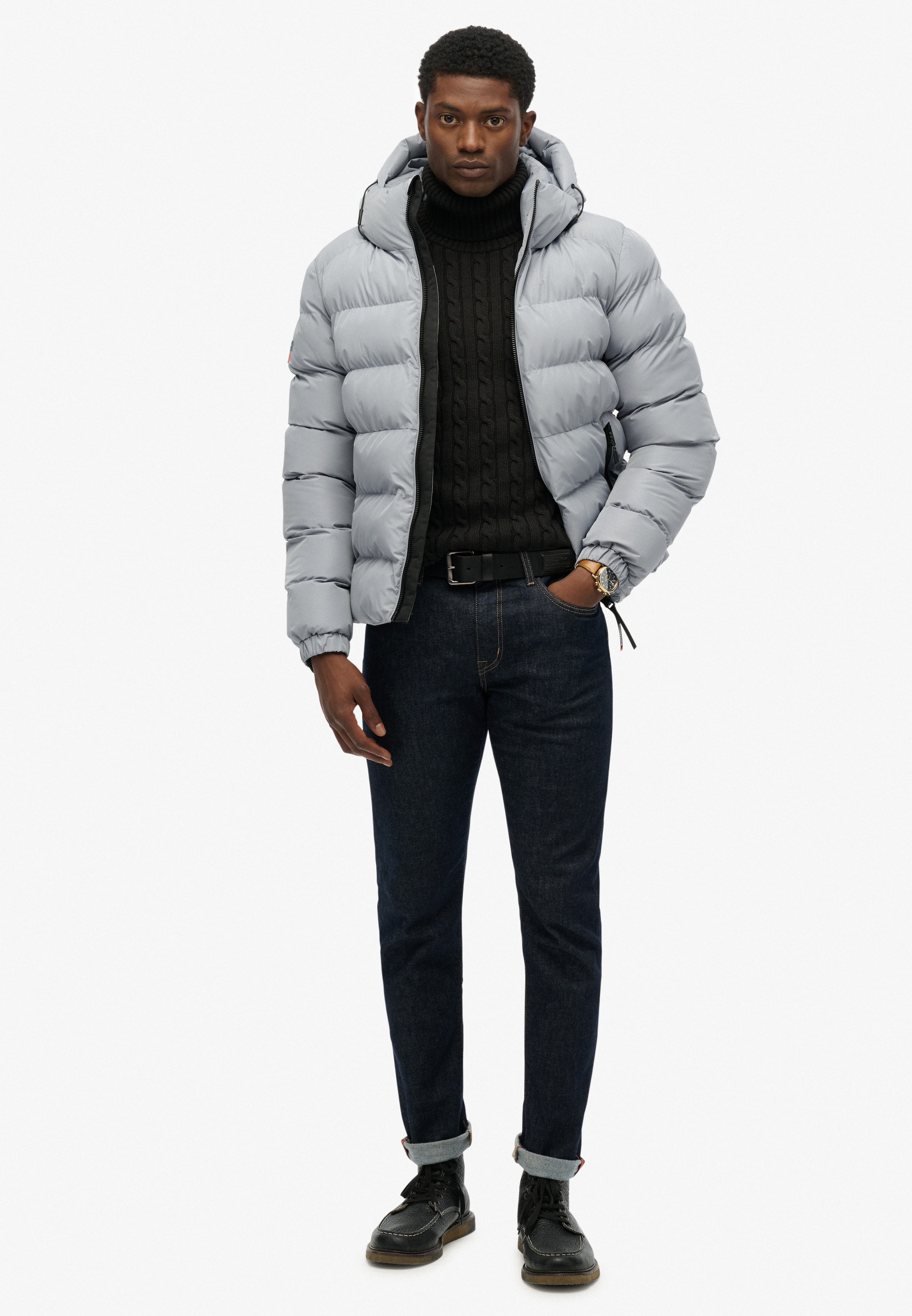 Superdry Steppjacke »HOODED SPORTS PUFFER JACKET«, mit Kapuze