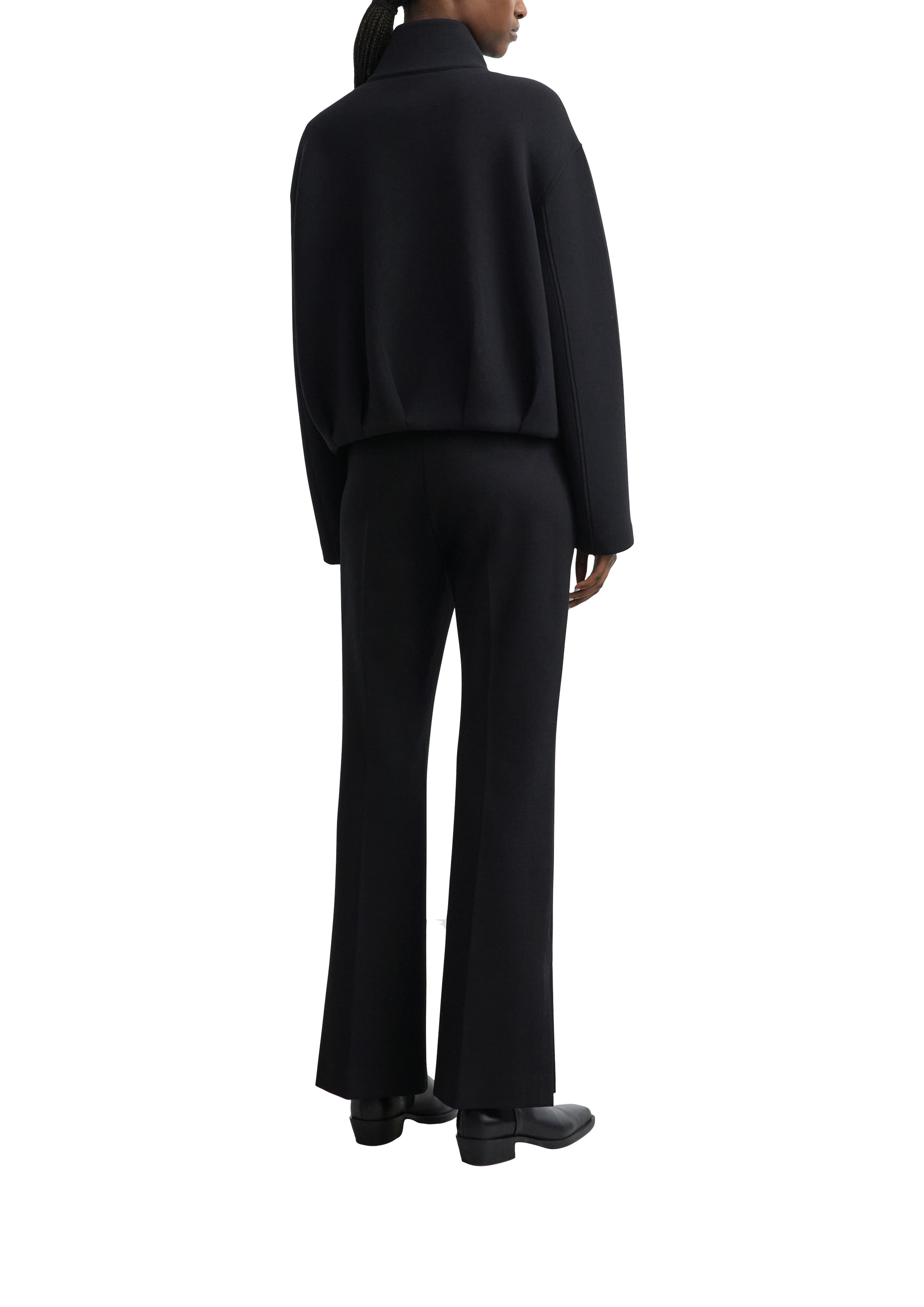 Comma Stoffhose  mit Bundfalte und Gummizug / Viskose-Stretch