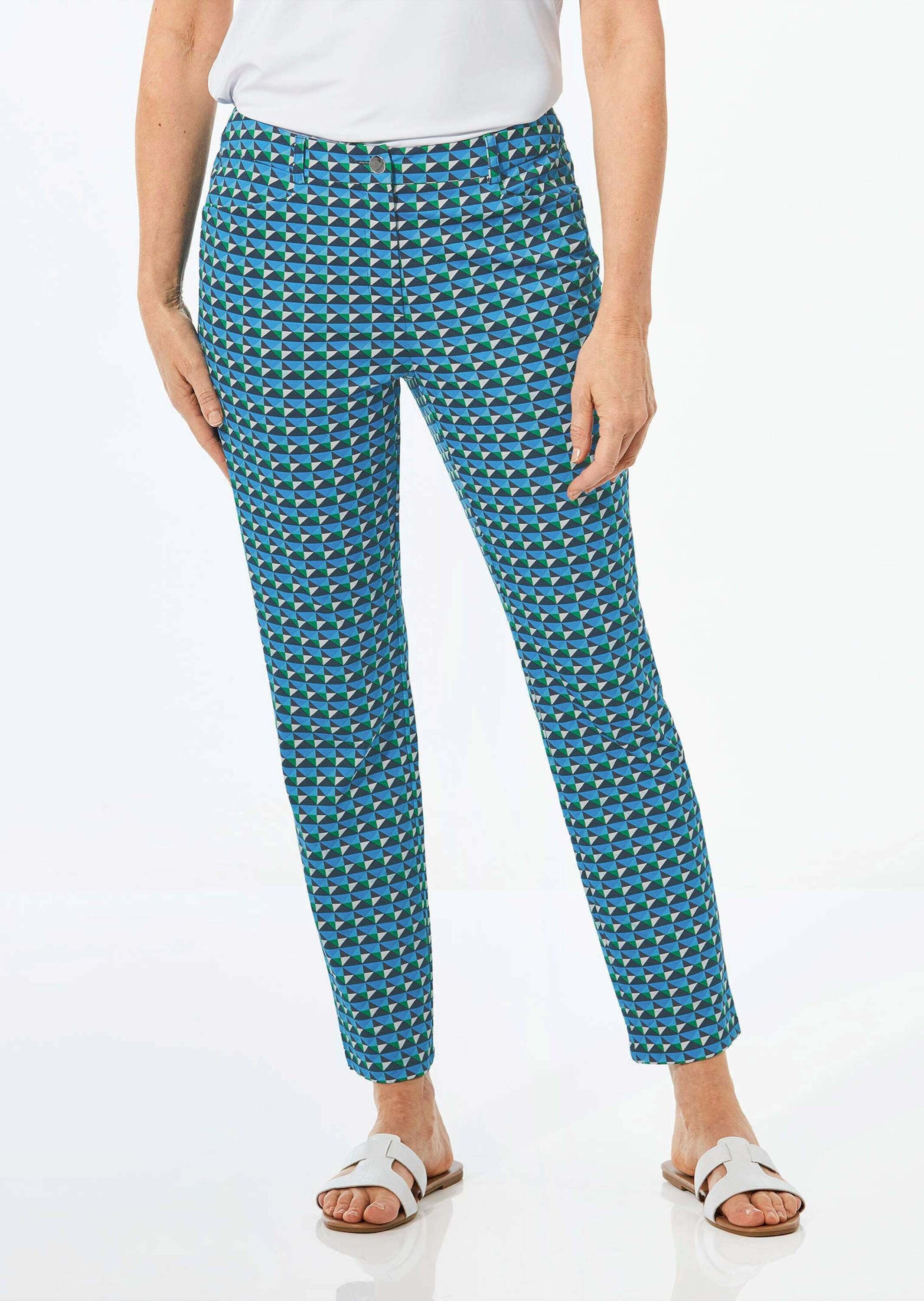 GOLDNER Stoffhose »Druckhose mit Minimaldessin«