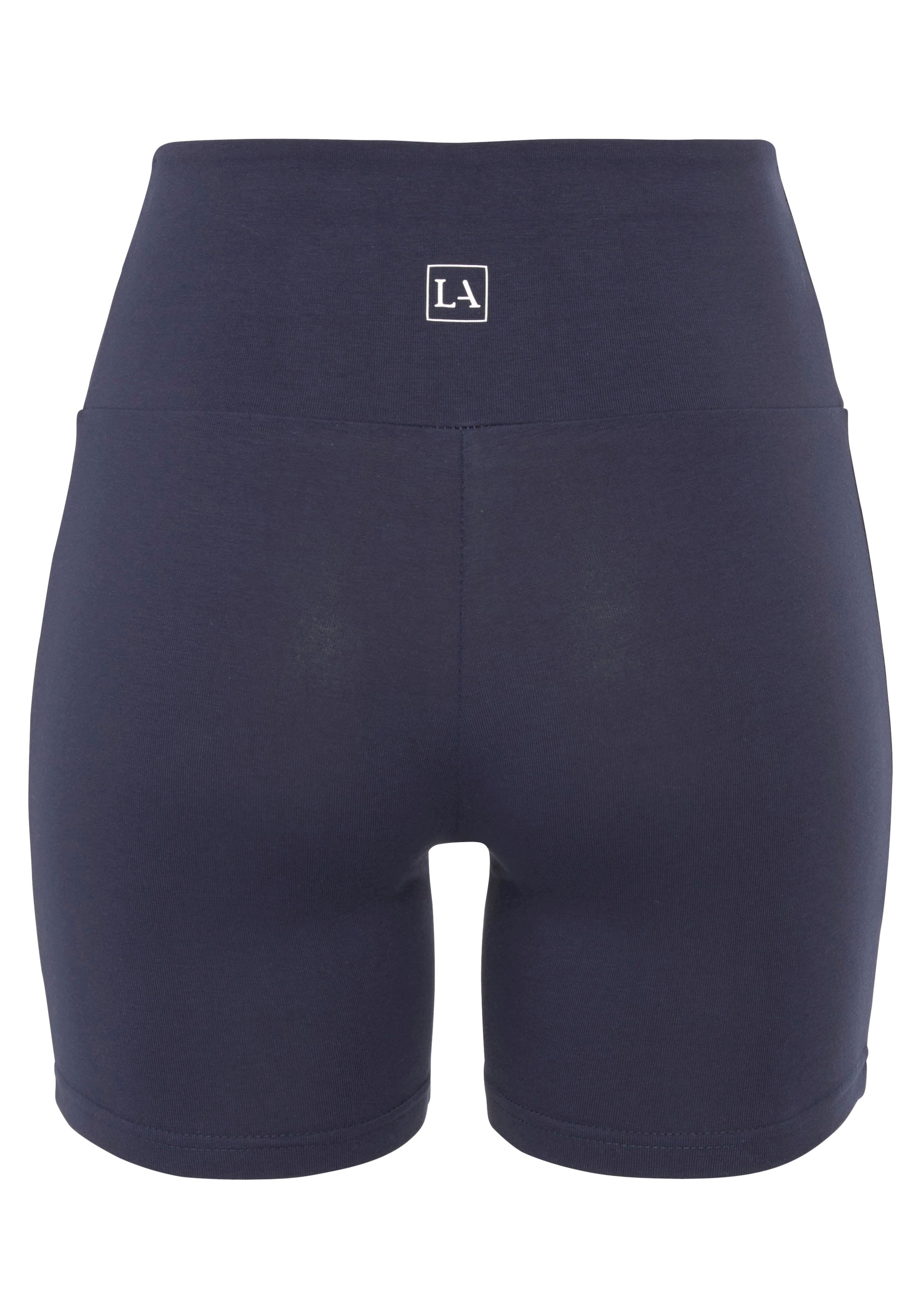 LASCANA Shorts »mit breitem Bündchen«, und Logodruck, Loungewear