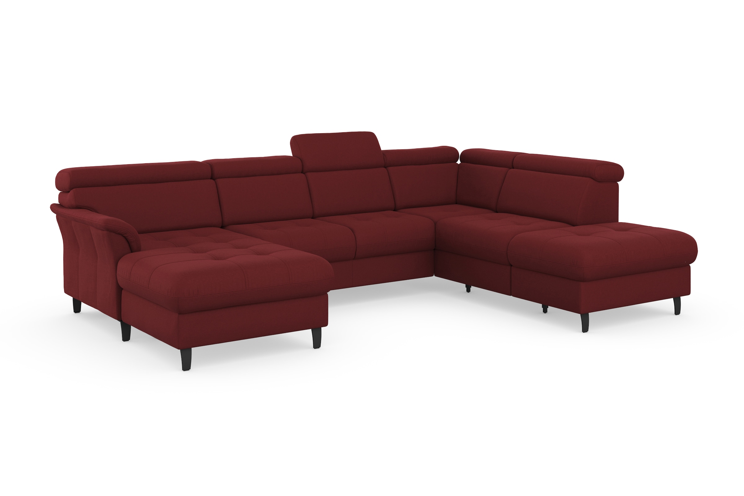 sit&more Wohnlandschaft »Marano U-Form« inklusive Kopfteilverstellung, wahlweise mit Bettfunktion, Bettkasten