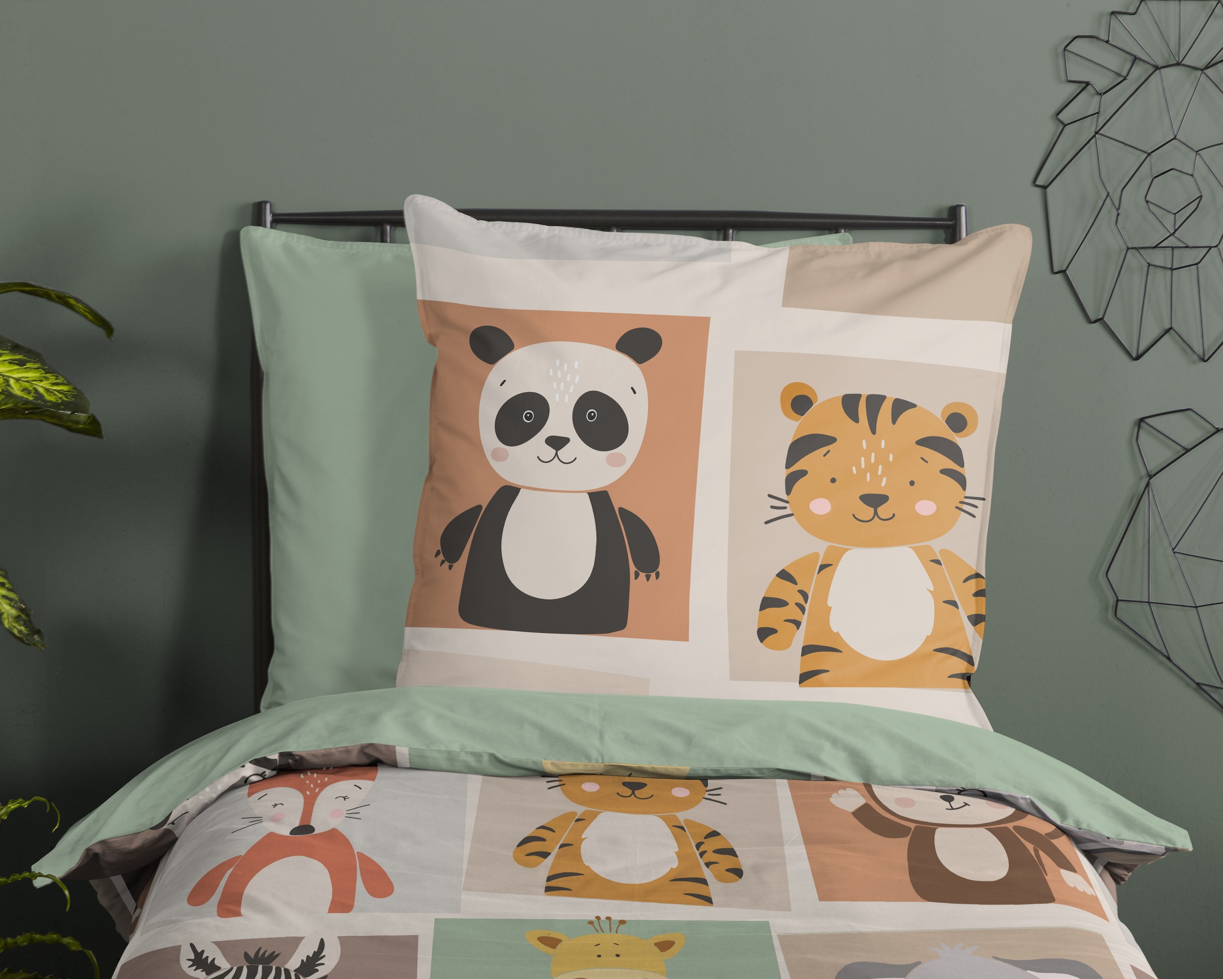 PURE luxury collection Kinderbettwäsche »Ranger«, Mikrofaser, 135x200, 2 Teilig, Wendeoptik, Kind, Tiere, Tier