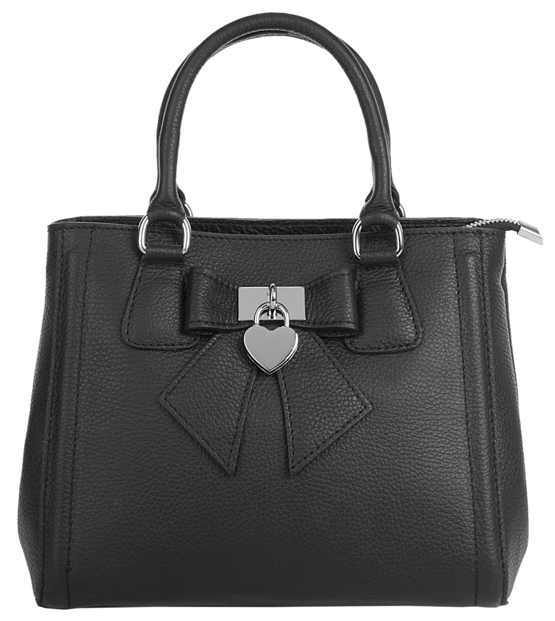 Cluty Henkeltasche »CLUTY Damen Handtasche SOLCUORE echt Leder, Made in Italy« echt Leder, Made in Italy
