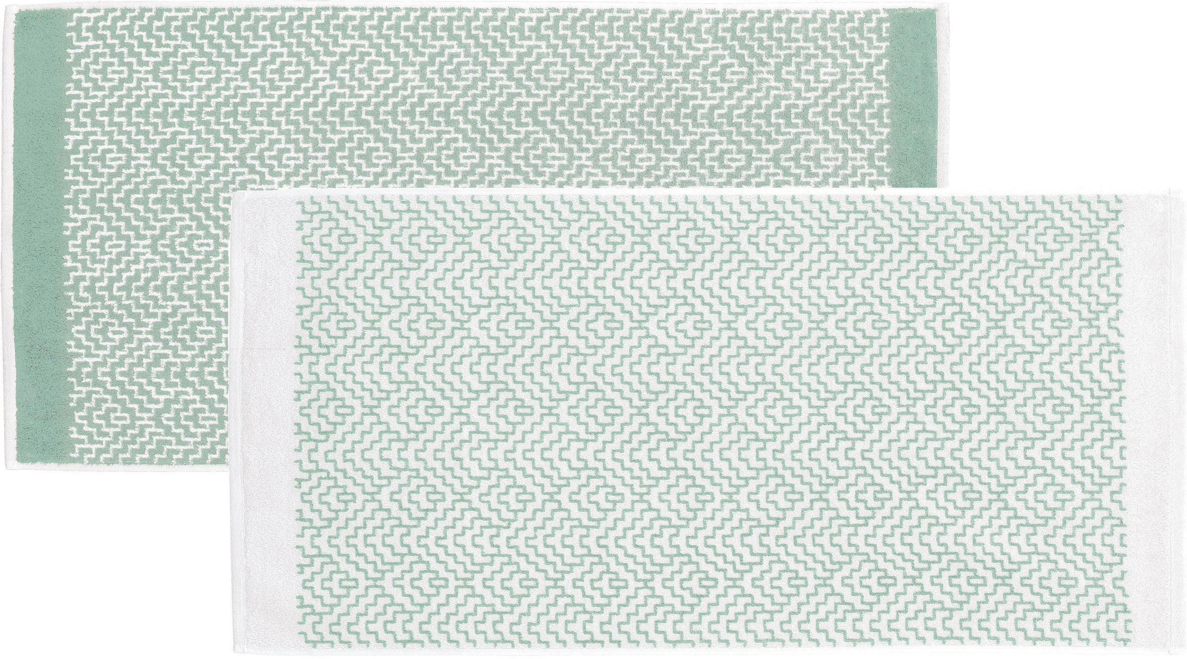 Kleine Wolke Handtuch »Botany«, (1 St., Handtuch 50 x 100 cm), modernes Rauten Design
