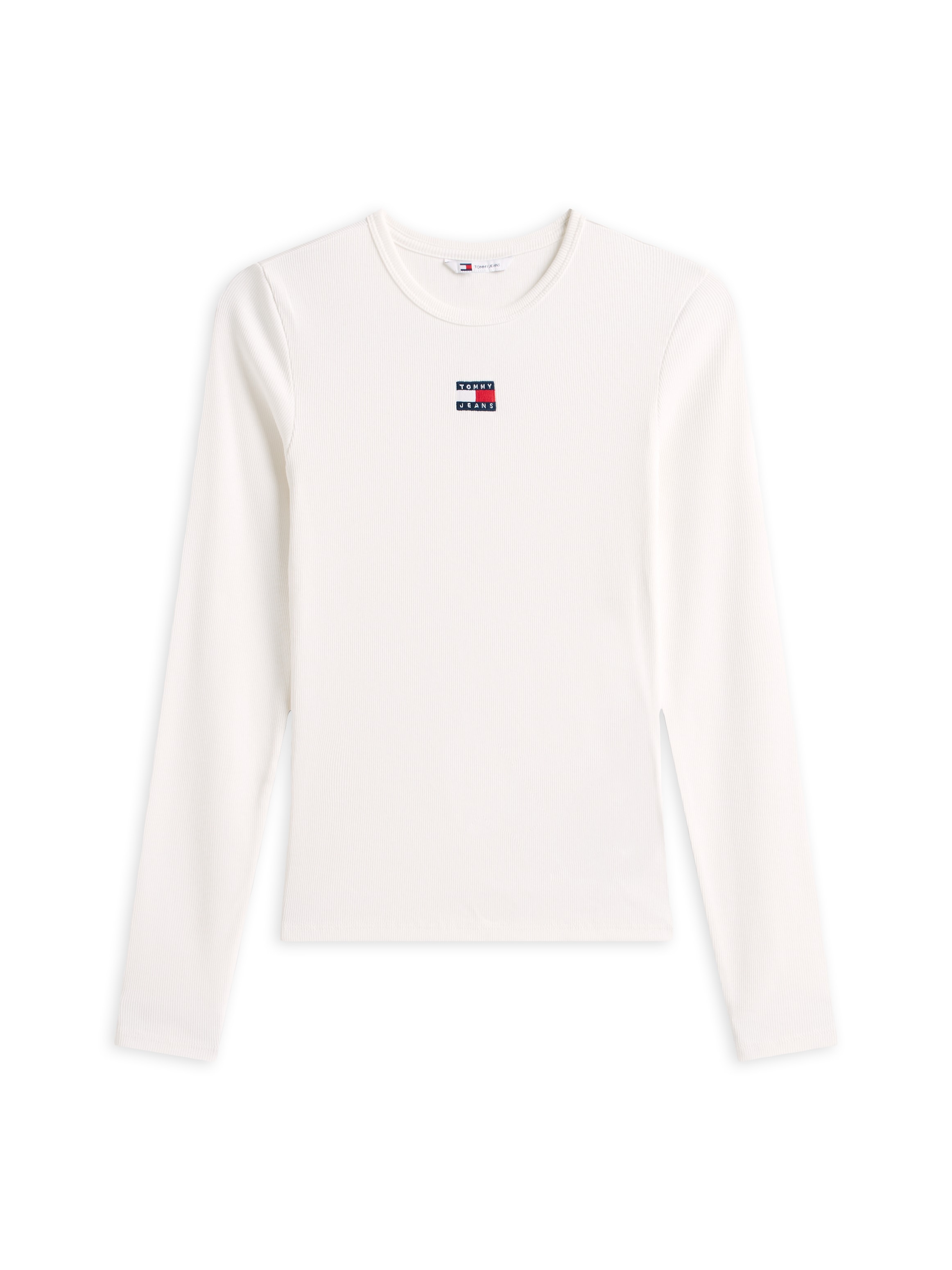 Tommy Jeans Langarmshirt »TJW SLIM LS BADGE TEE EXT« Baumwollmischung, Stretch, slim fit