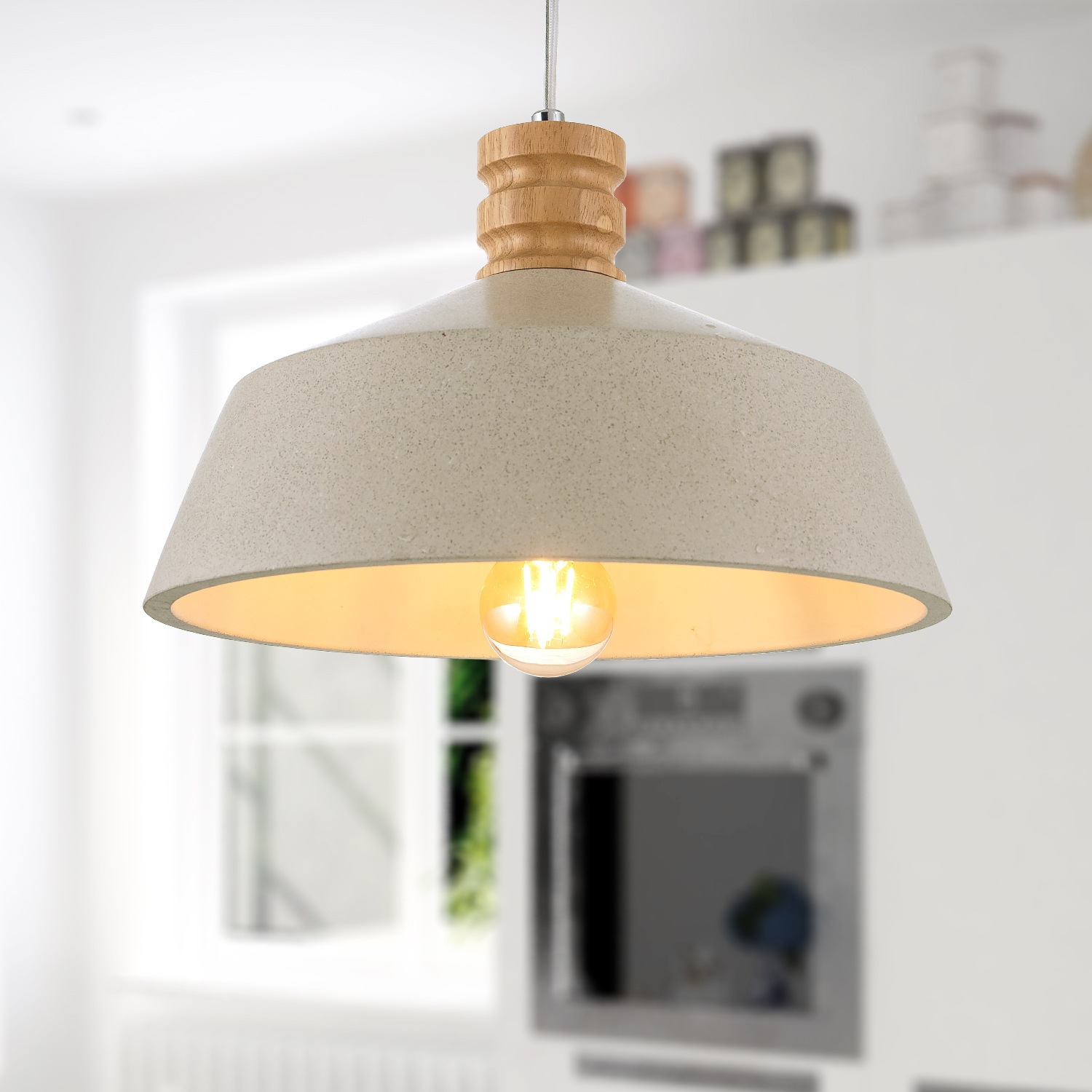 Paco Home Pendelleuchte »KUTTER«, 1 flammig, Leuchtmittel E27 | ohne Leuchtmittel, LED, E27, Lampe Für Wohnzimmer Esszimmer Küche, Höhenverstellbar