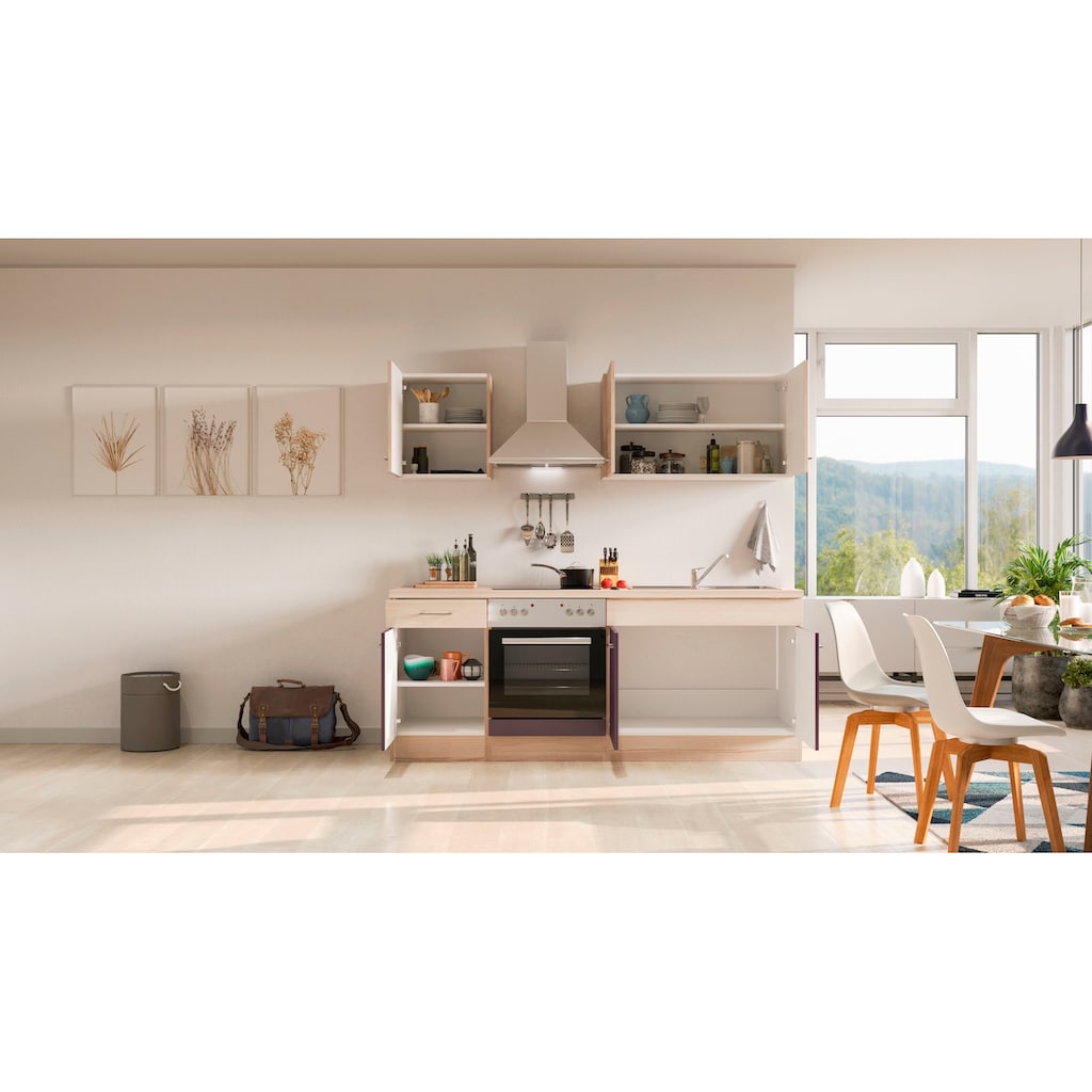 Flex-Well Küche »Portland«, wahlw. mit E-Geräten, Breite 210 cm