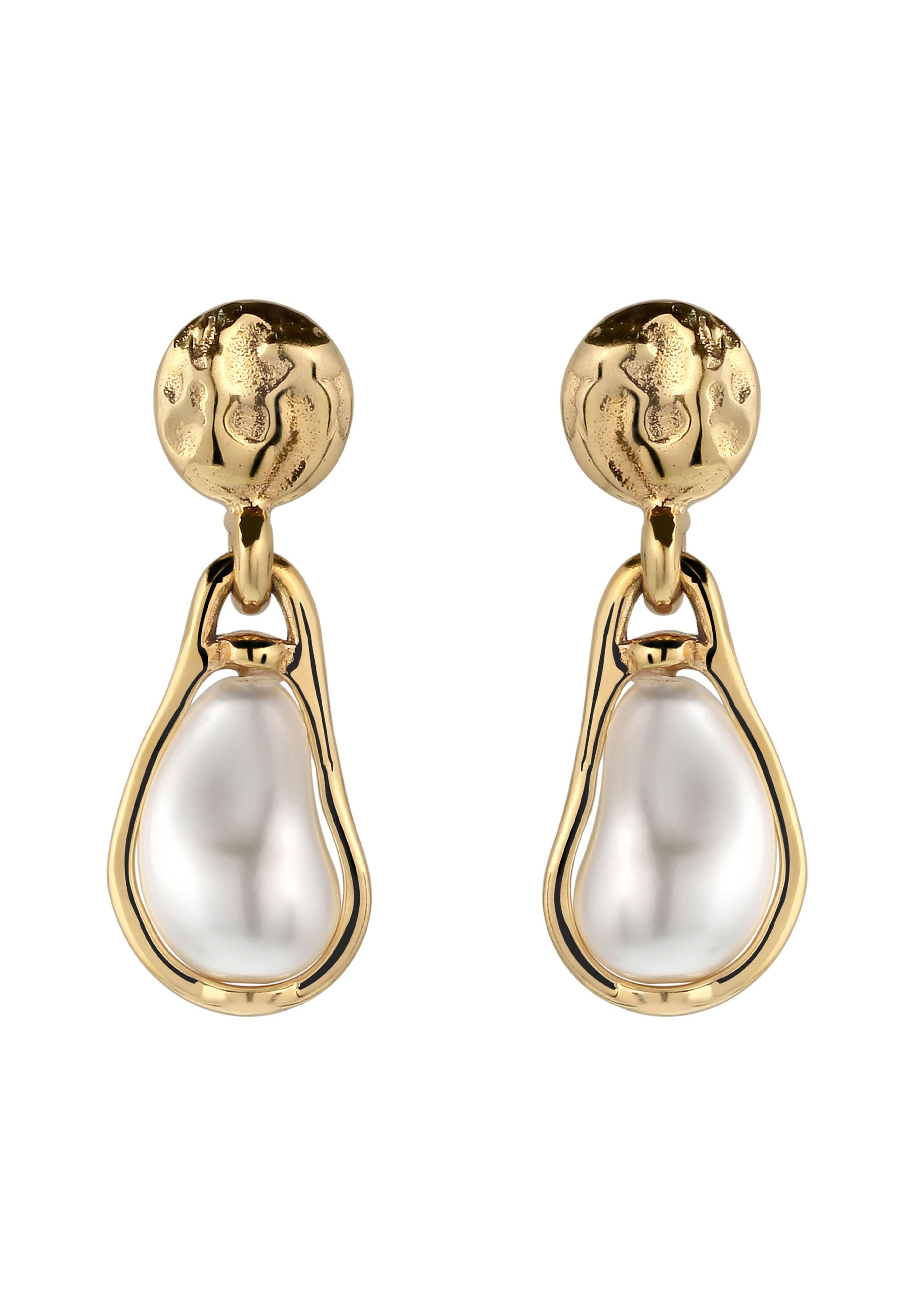 Elli Paar Ohrstecker »Ohrringe Ohrstecker Kreis mit Perlen von Swarovski(R) 925 Sterling Silber«