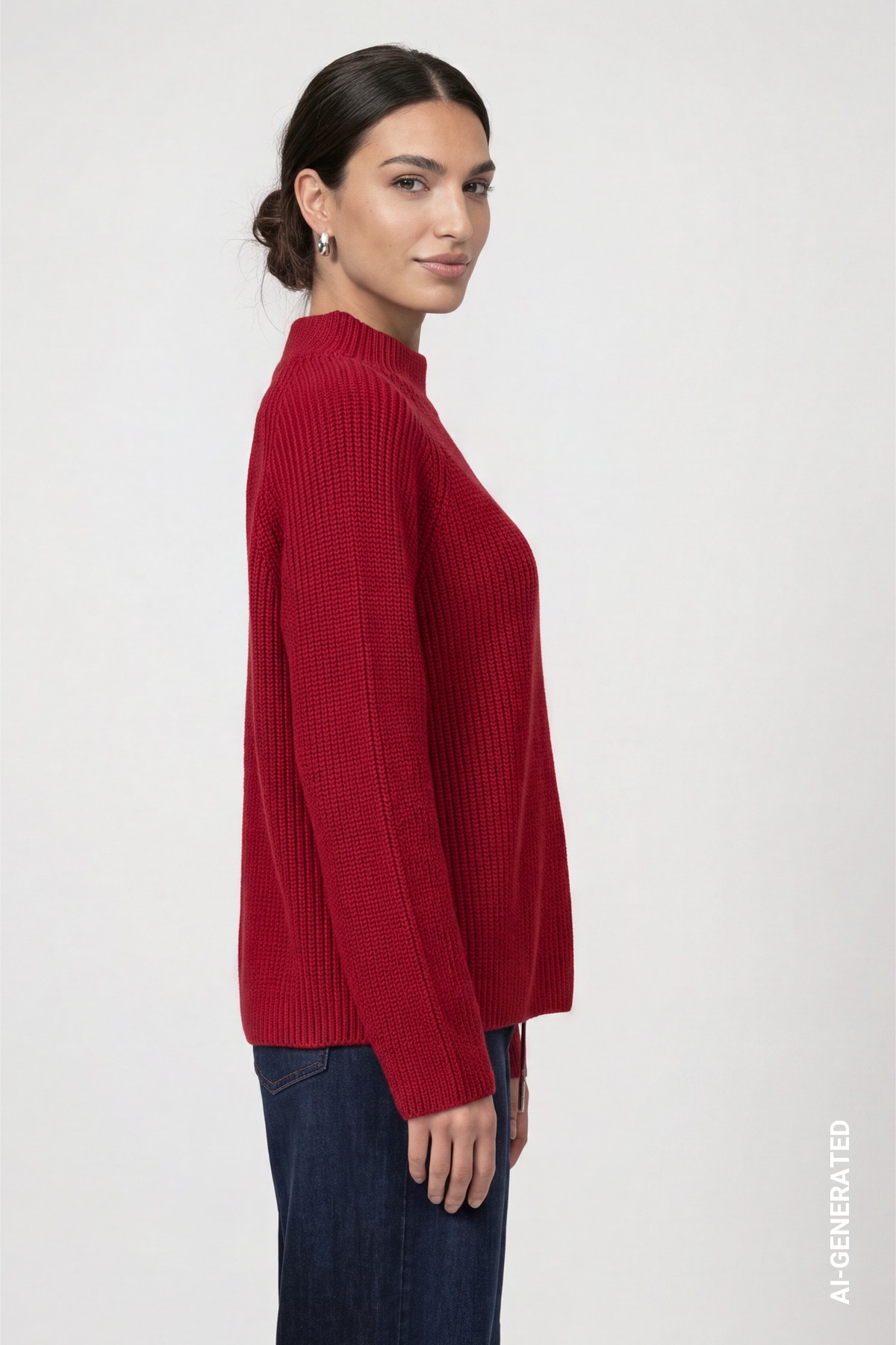 Monari Strickpullover »Pullover Basic Perlfang« Regular fit mit Stehkragen