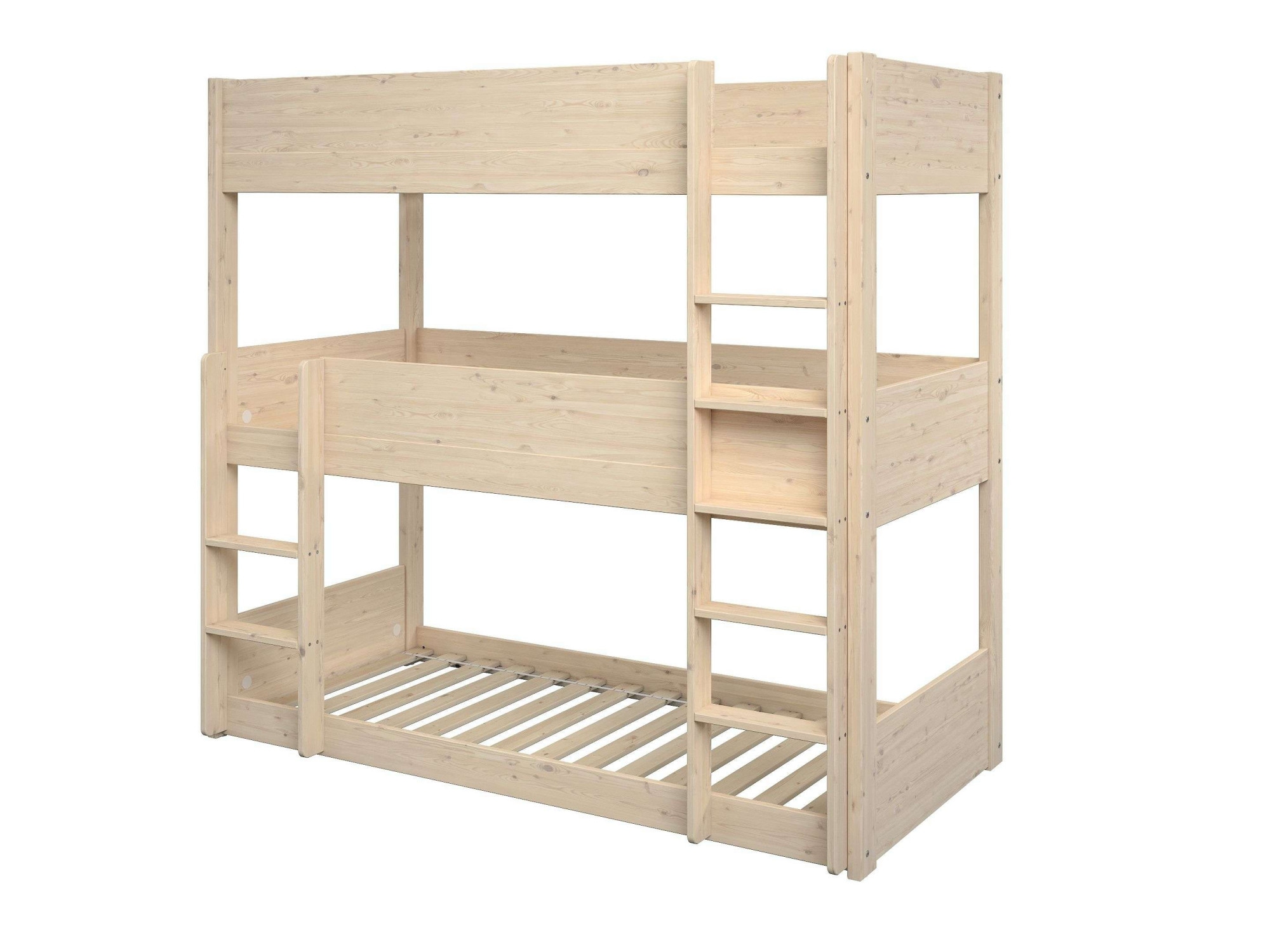 Lüttenhütt Etagenbett »TIPO BESTSELLER! Stockbett, Hochbett, Bodenbett, platzsparend« Leitern beidseitig montierbar,  mit 3 Schlafplätzen, FSC® zertifiziertes Massivholz (Kiefer)