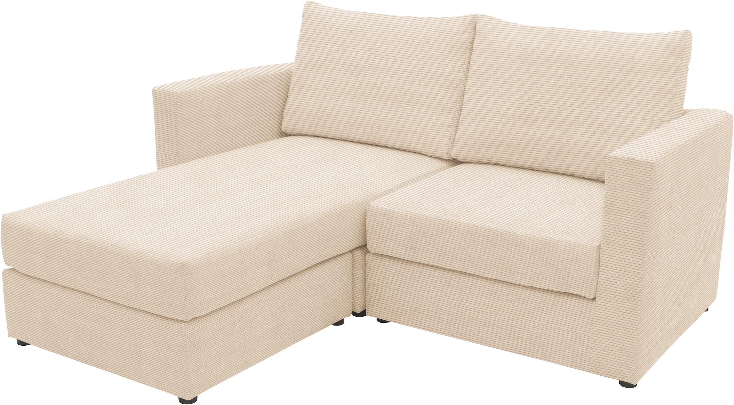 DOMO collection 2-Sitzer »800015, als Sitzmöbel oder Schlafgelegenheit nutzbar, Schlafsofa«, Sitzfläche mit Federkern, inkl. 2 Rückenkissen