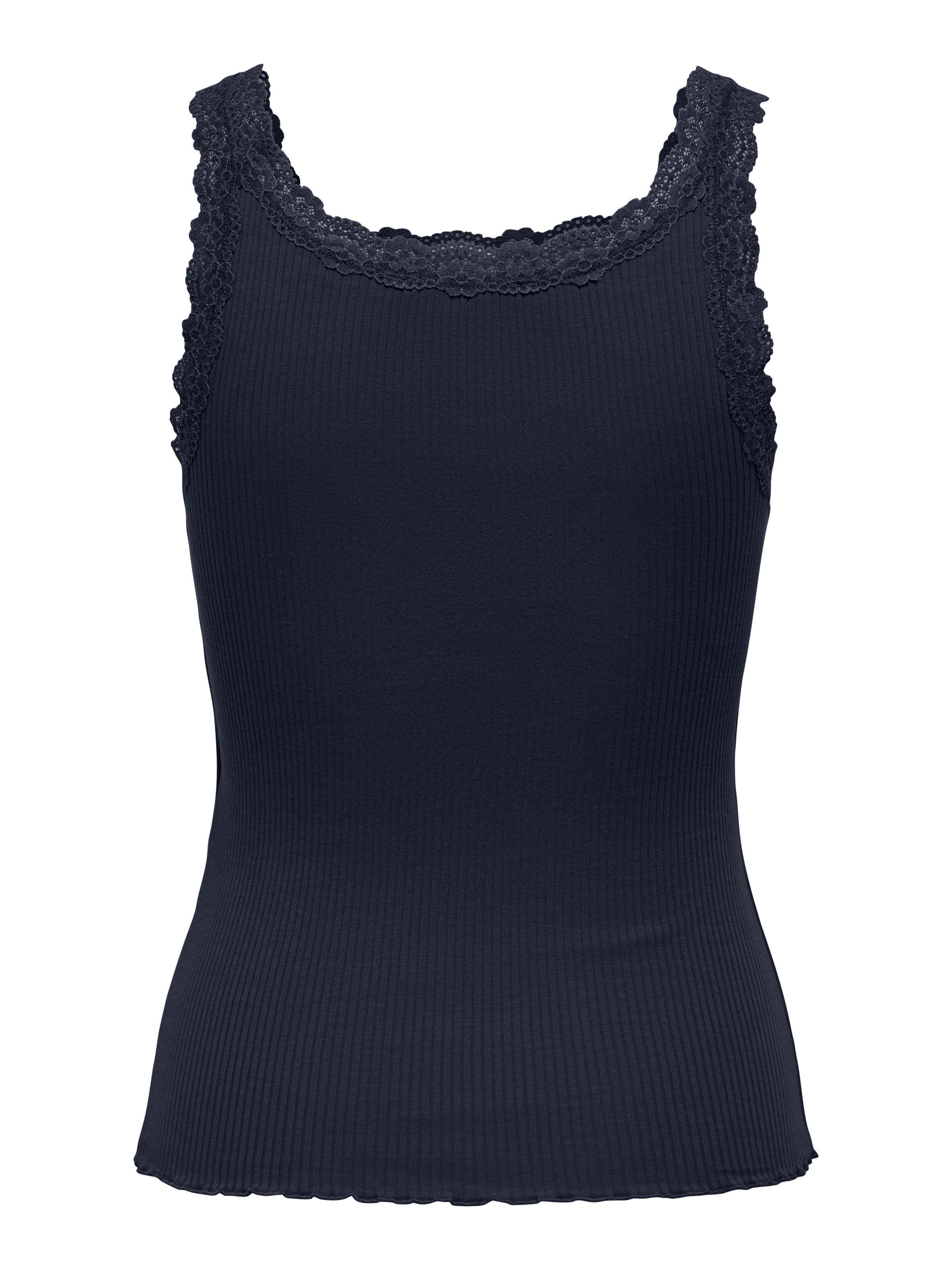 ONLY Tanktop »ONLSARA – Tanktop mit Spitzendetail am Ausschnitt« Baumwollmischung, regular fit