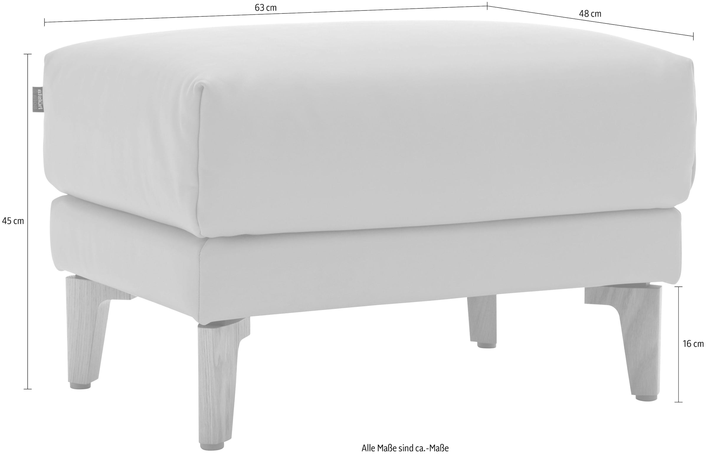 hülsta sofa Hocker »hs.450«, Füße aus Massivholz