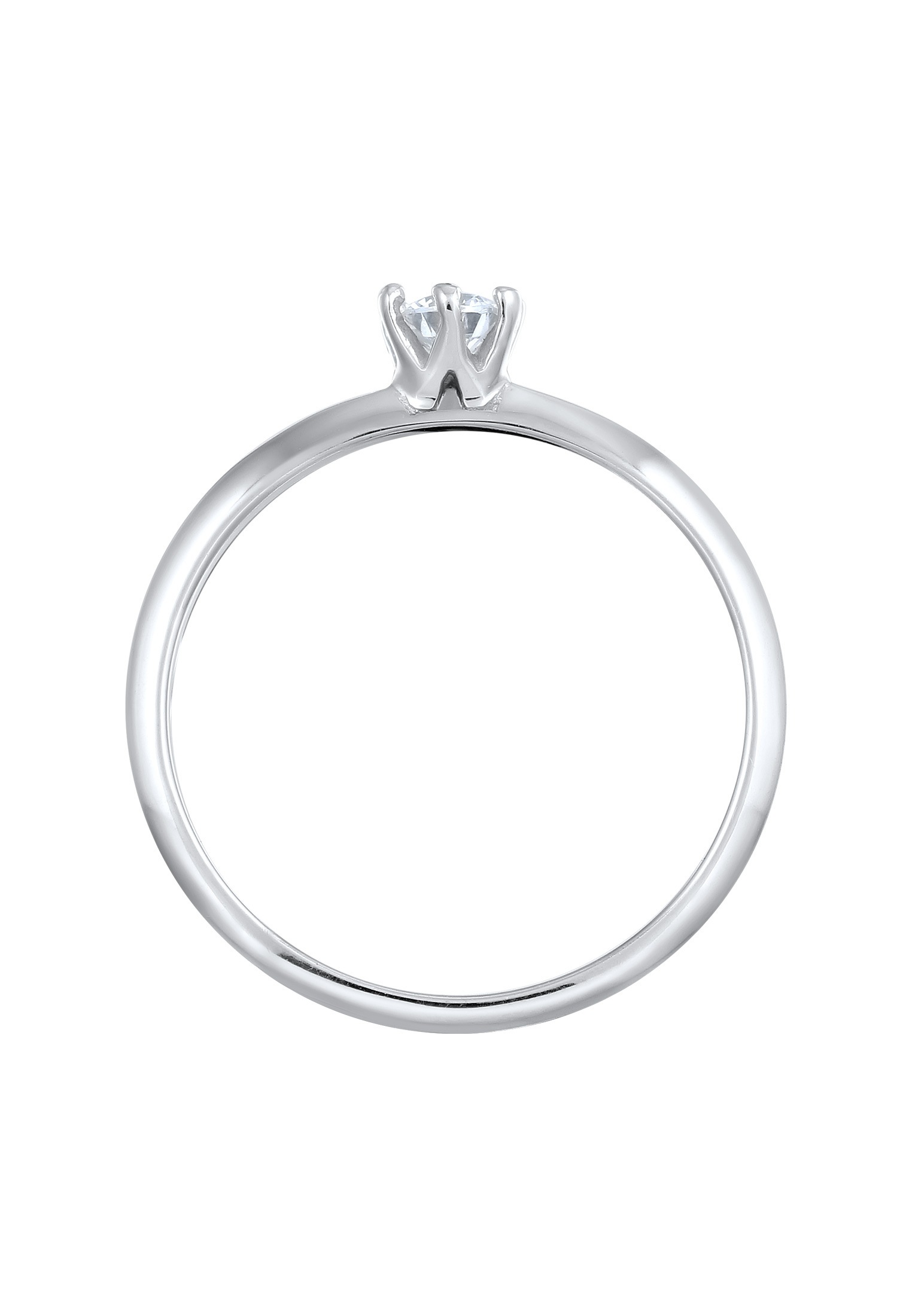 Elli DIAMONDS Diamantring »Ring Solitär Laborgezüchteter Diamant Weiß Brilliant (0.034 ct) 925 Sterling Silber«