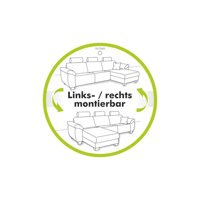 online bestellen rechts Bettkasten, links Ecksofa Gruppe Bettfunktion, Jockenhöfer »Kampen«, oder Federkern, OTTO bei Ottomane