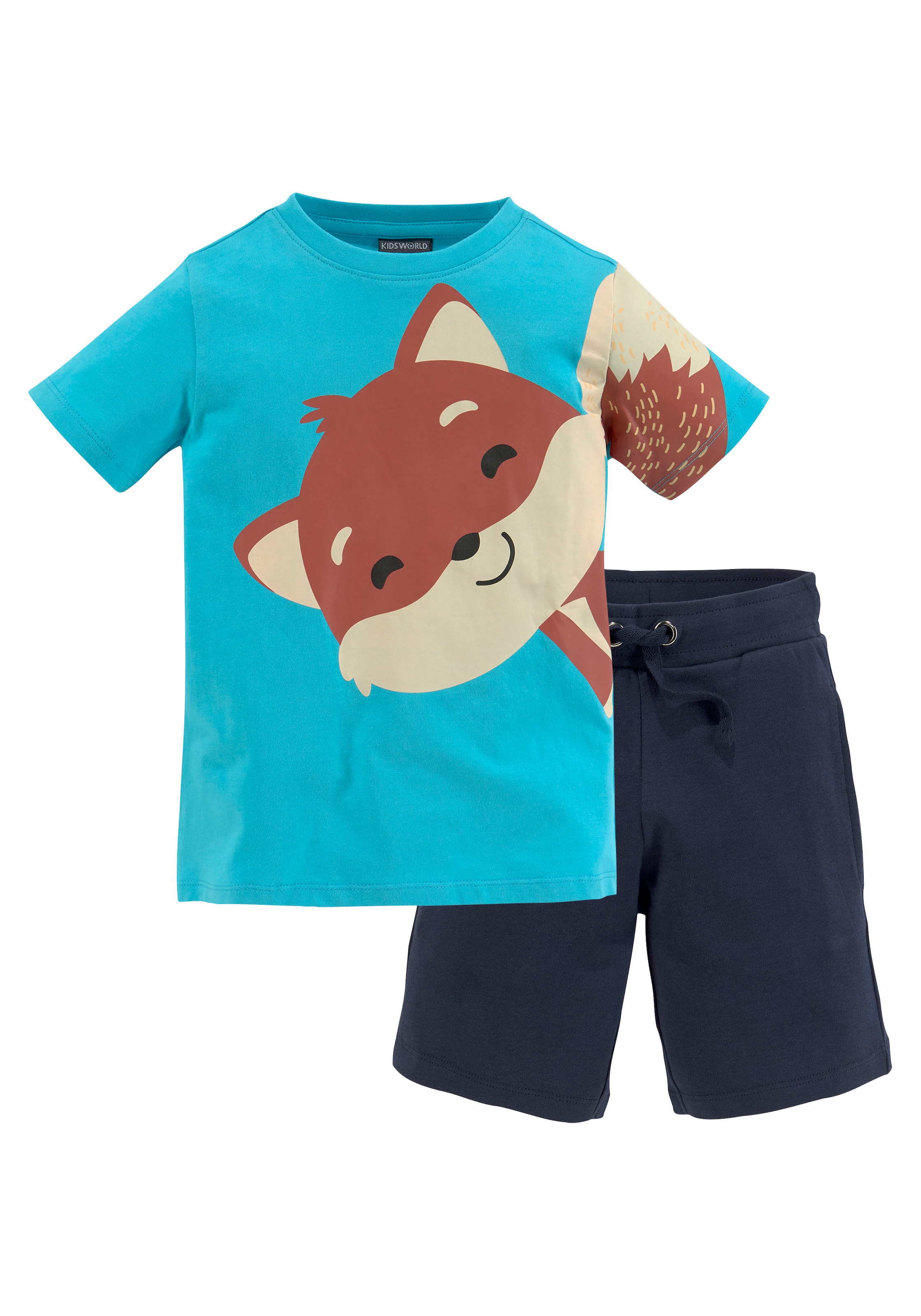 KIDSWORLD Shirt & Hose »Fuchs«, T-Shirt & Sweatbermudas im Set