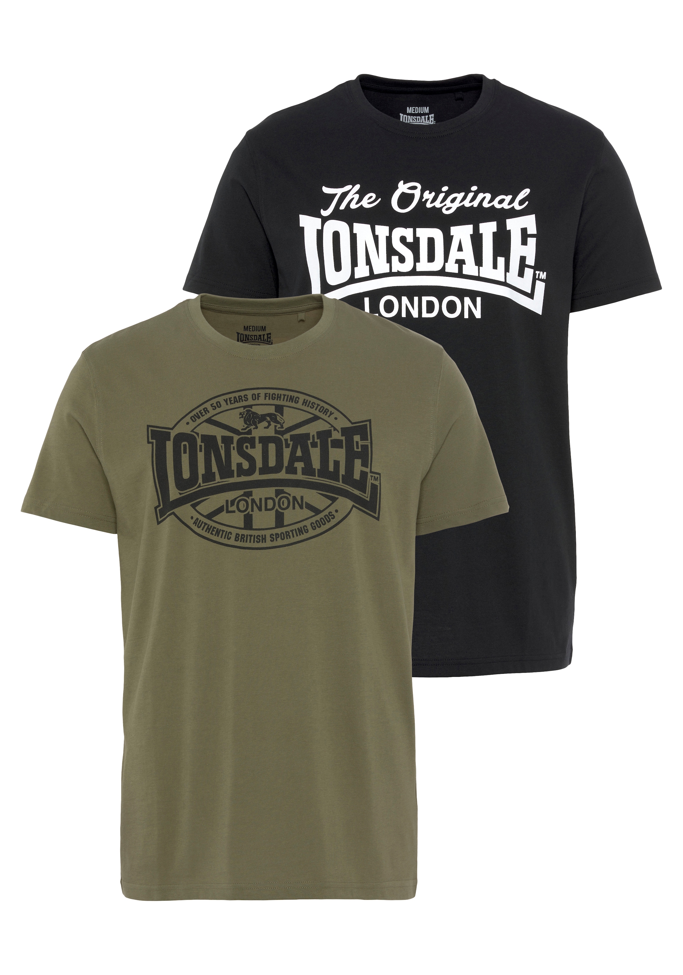 Lonsdale T-Shirt, (Packung, 2 tlg., 2er-Pack)