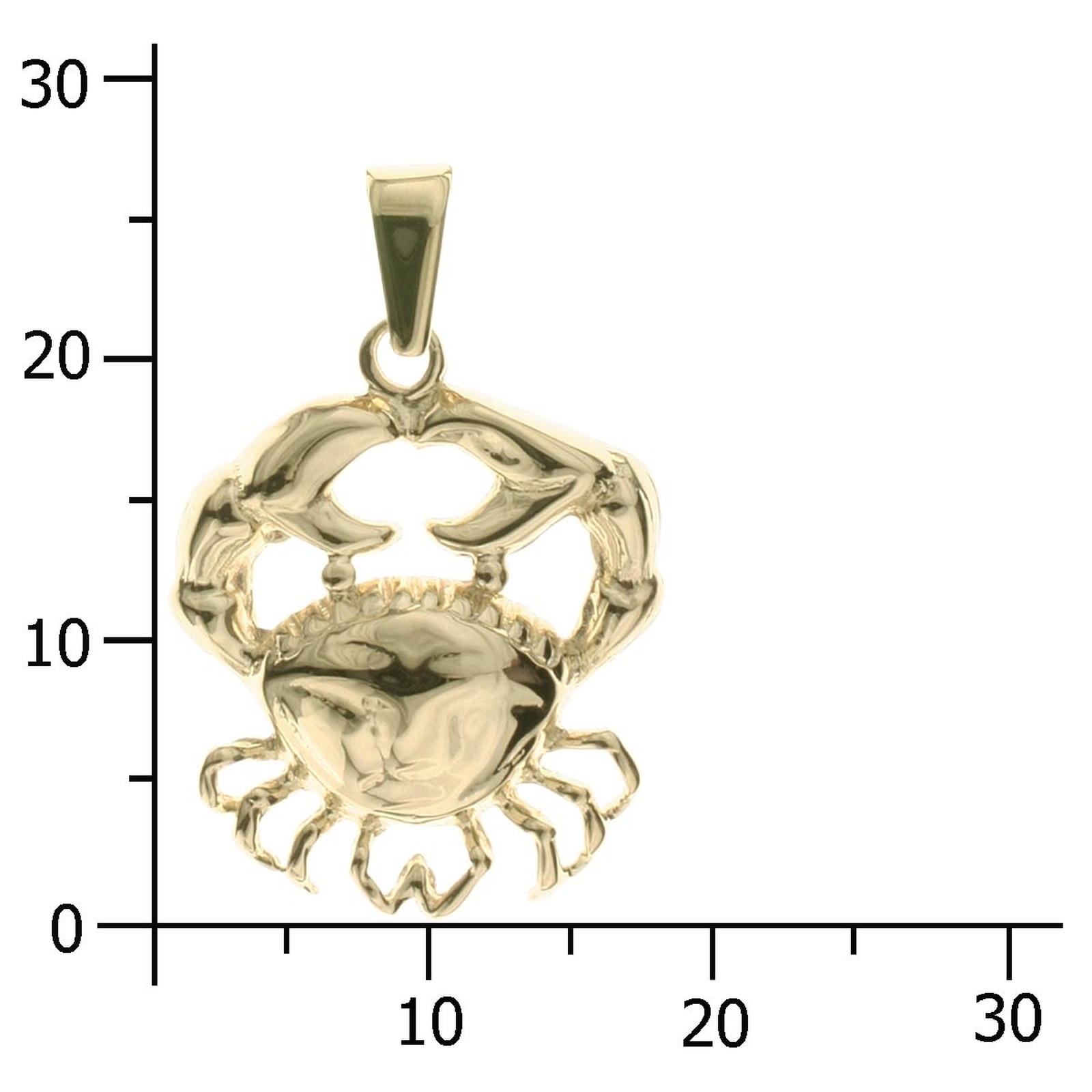 OSTSEE-SCHMUCK Kettenanhänger »- Tierkreiszeichen Krebs - Silber 925/000, vergoldet -,«