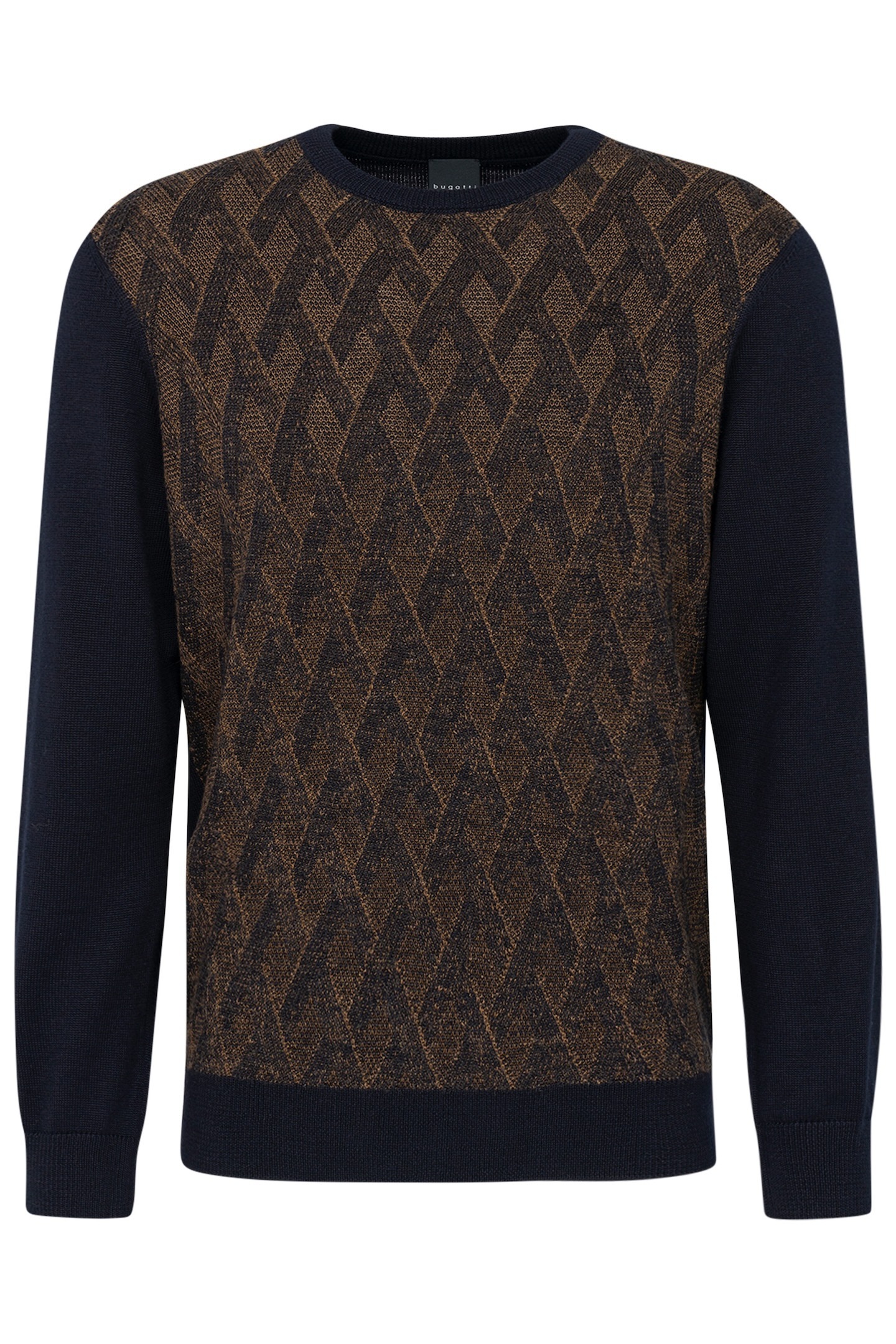 bugatti Strickpullover, mit 2-farbigem Rautenmuster