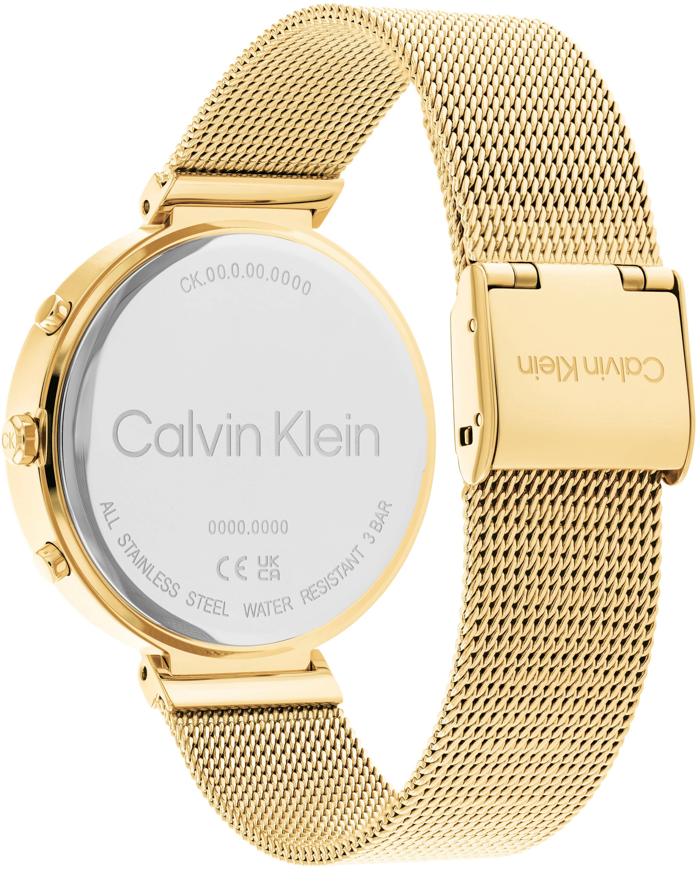 Calvin Klein Multifunktionsuhr »TIMELESS«, Quarzuhr, Armbanduhr, Damenuhr, Datum, Edelstahlarmband