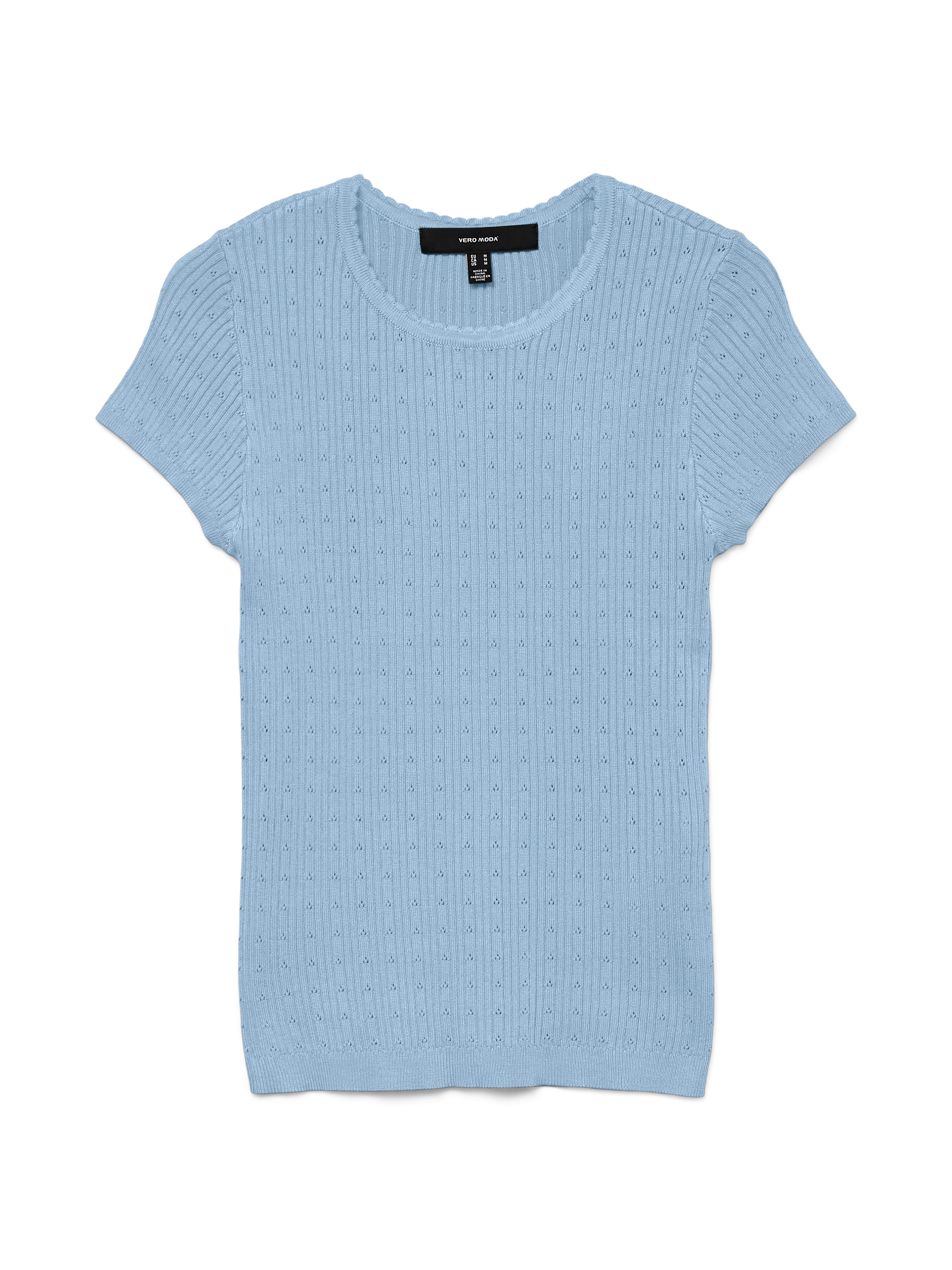 Vero Moda Kurzarmpullover »VMSILJE C/S O-NECK POINTELLE PULL NOOS« Sommerpulli