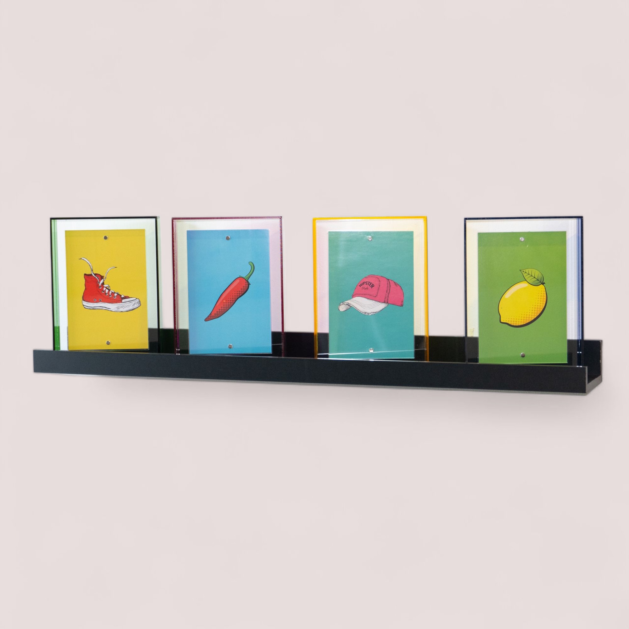queence Wandregal »Bilderleiste 2-teilig«, (Spar-Set, 2 St.), Galerieboard Posterleiste für Bilder und Fotos