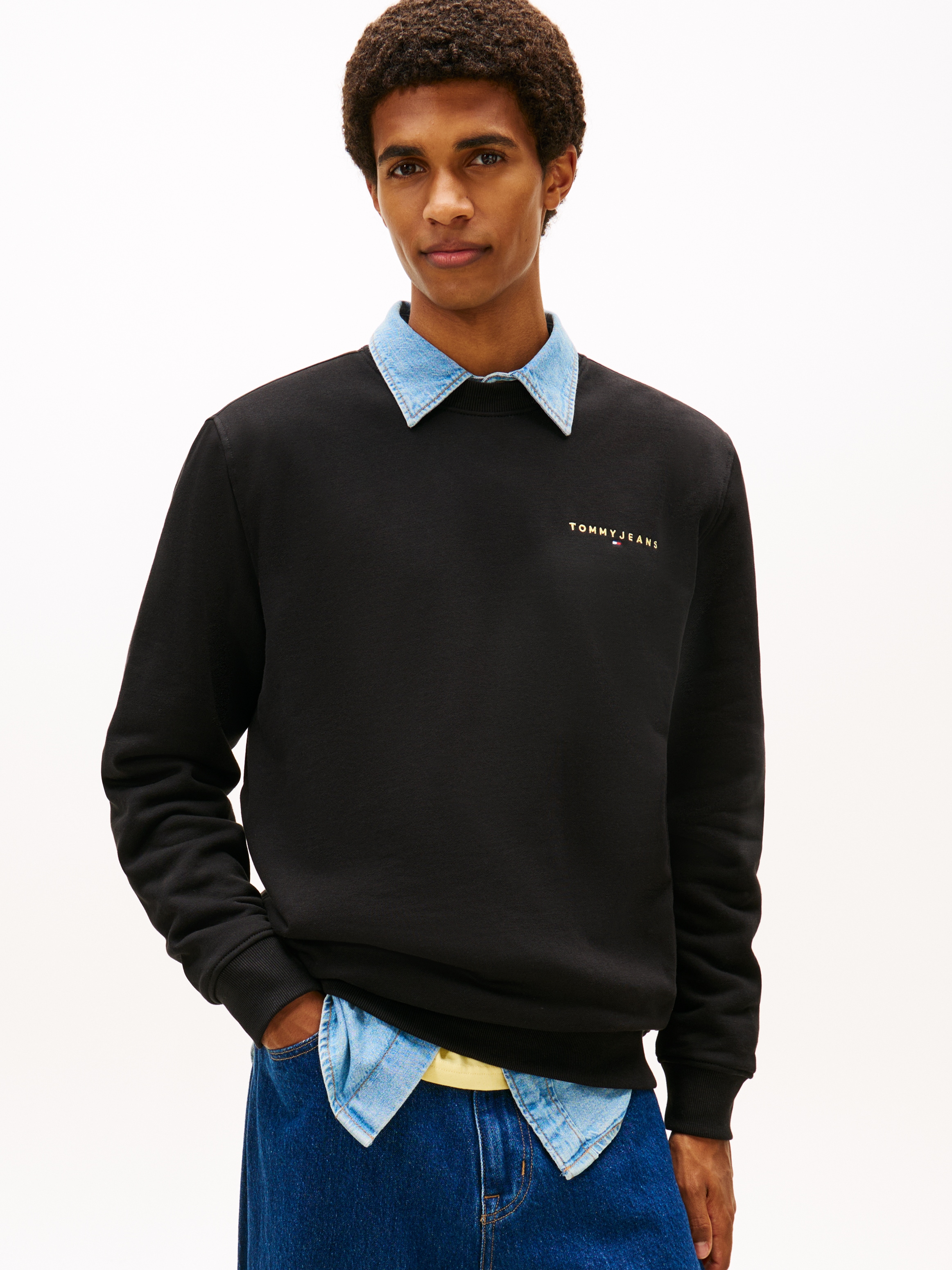 Tommy Jeans Sweatshirt »TJM REG LINEAR CREW EXT«, mit Logostickerei
