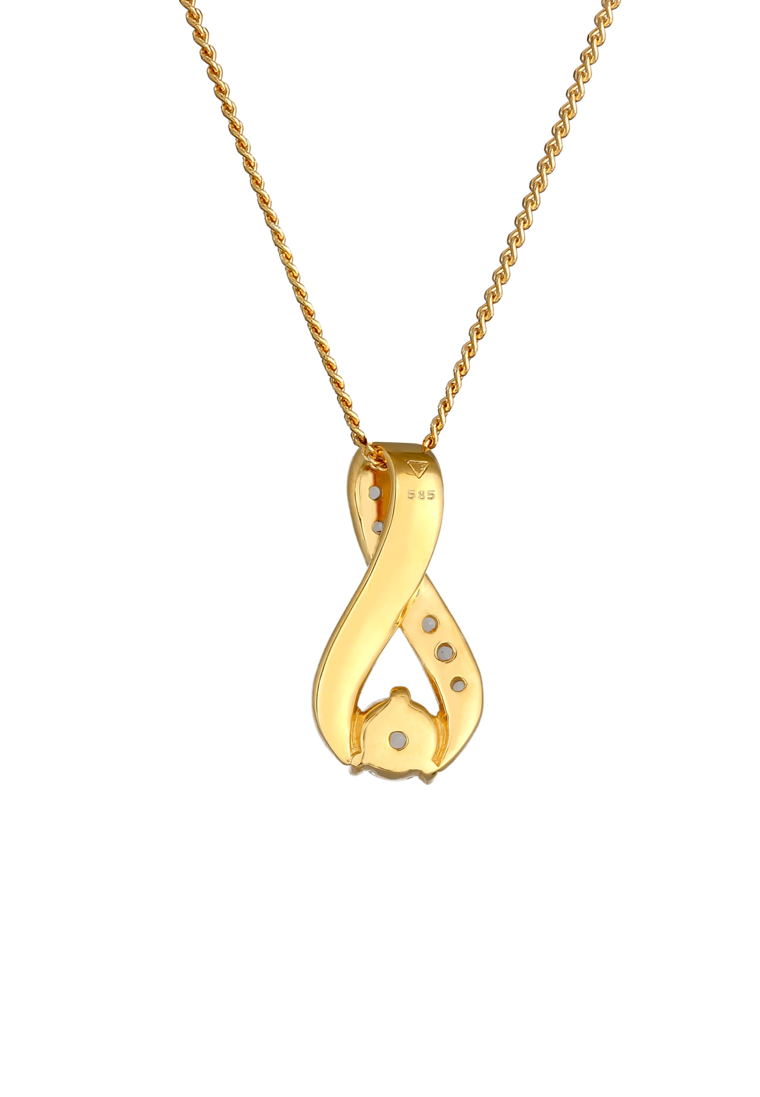 Elli Premium Silberkette »Halskette Infinity Symbol Topas 585 Gelbgold«