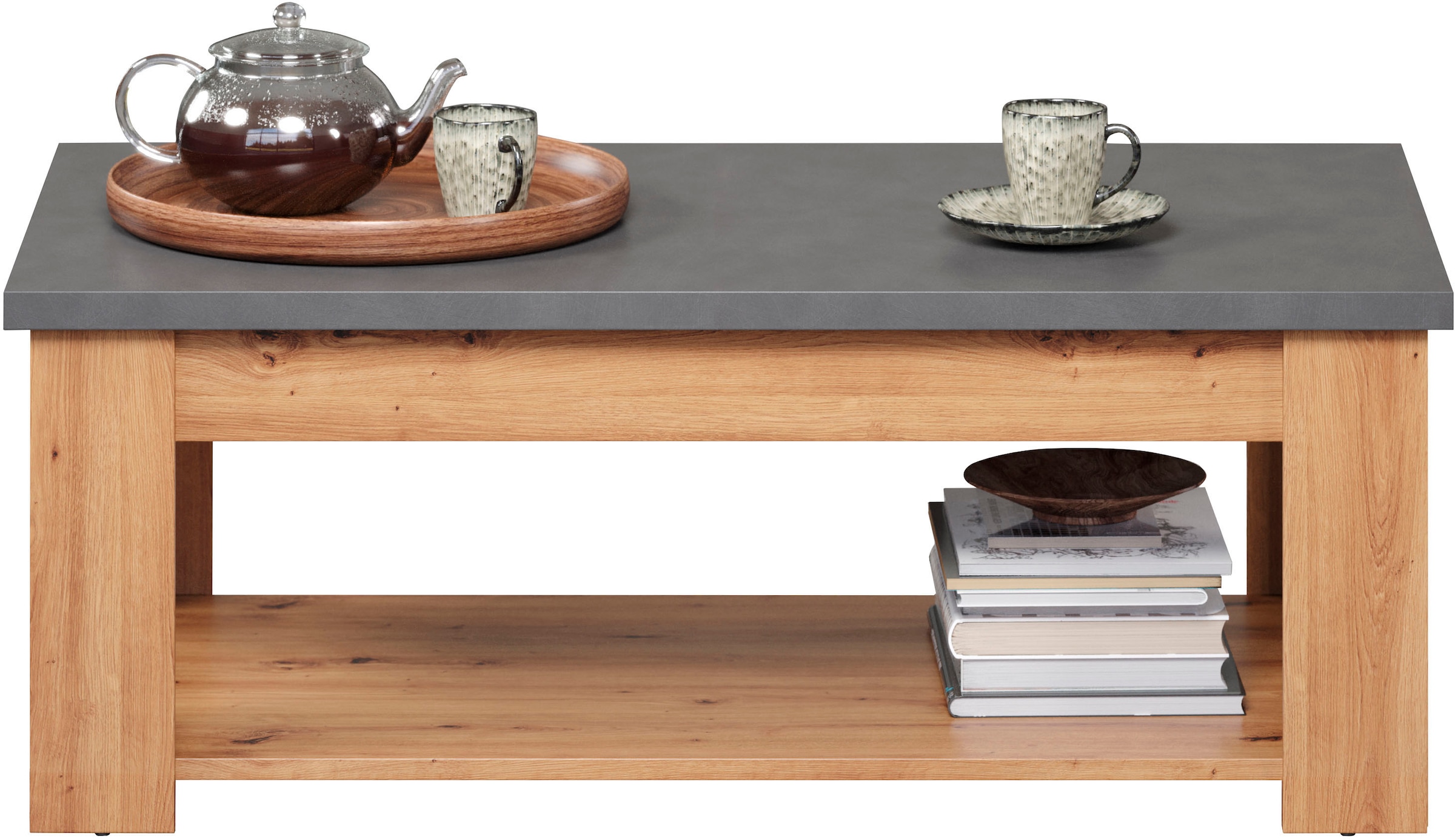 Home affaire Couchtisch »Ambres«, (1 St.), Couchtisch mit 1 offenem Fach - (B/T/H) 120/67/46 cm