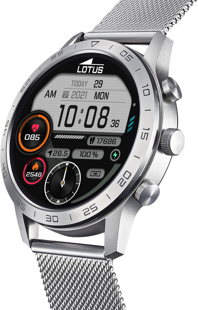 Lotus Smartwatch »50047/1«, Armbanduhr, Herrenuhr, Edelstahlarmband, Schrittzähler, Geschenkidee)