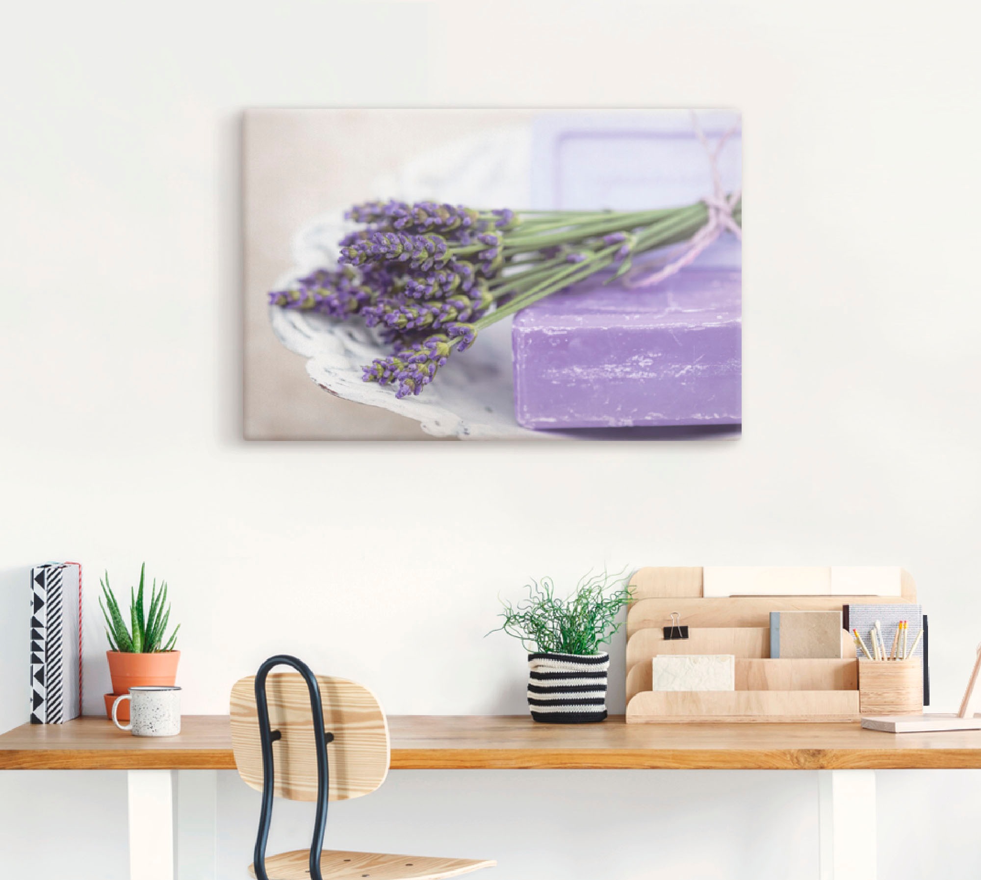 Artland Wandbild »Französisches Stillleben mit Lavendel«, Arrangements, (1 St.), als Alubild, Outdoorbild, Leinwandbild, Poster in verschied. Größen