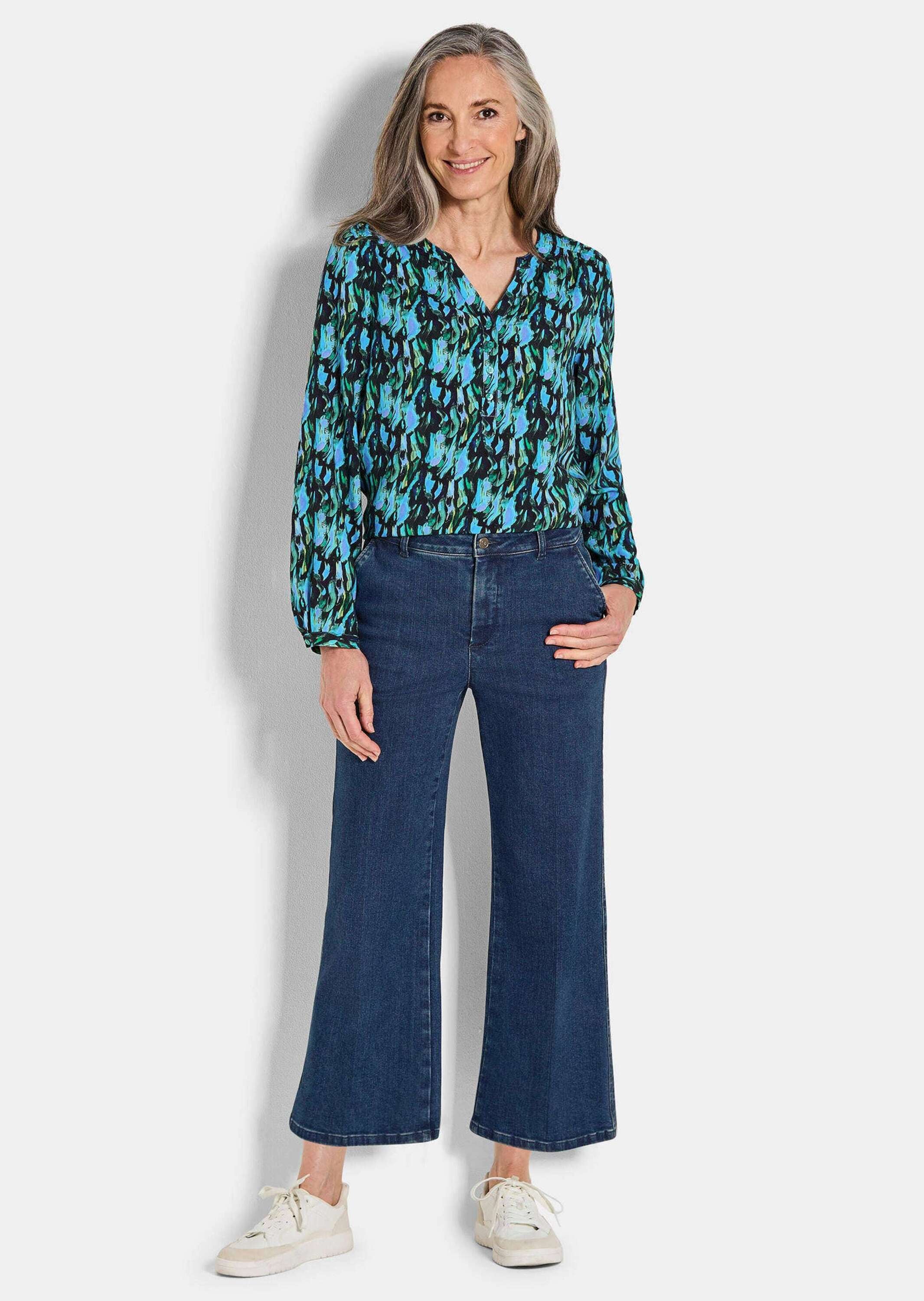 GOLDNER Regular-fit-Jeans »Jeans-Culotte VERA mit Bügelfalten«
