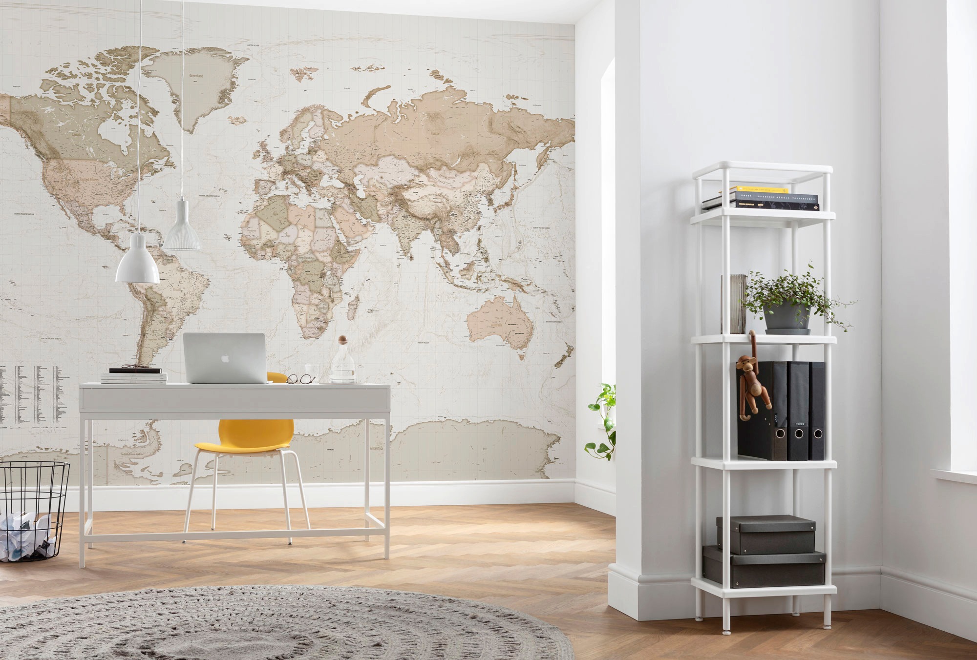 Komar Vliestapete »Digitaldruck Vlies - Earth Map - Größe 350 x 250 cm«, bedruckt, Wohnzimmer, Schlafzimmer