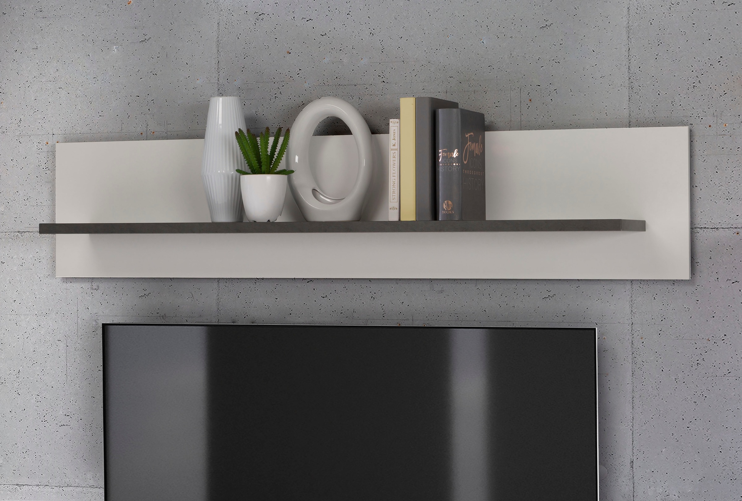 FORTE Wandregal »Rigmor«, mit Hochglanzoptik, Breite 140 cm