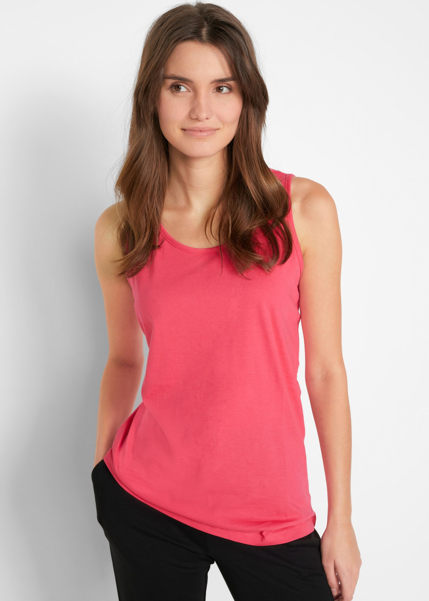 bonprix Longtop Packung, 5 tlg. figurumspielende Passform, po-bedeckend